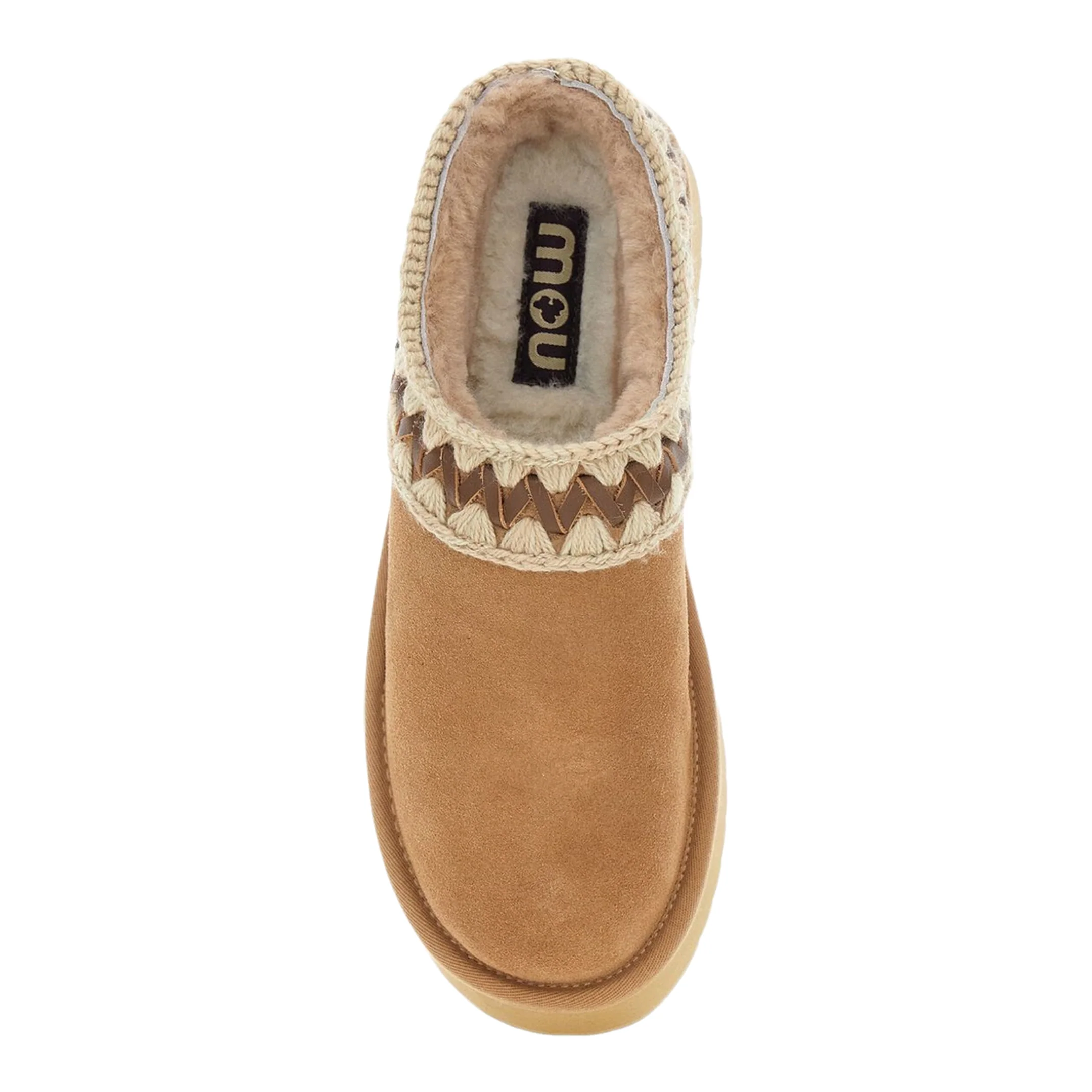 Platform Clog Suede Leather Stitching - Image 3