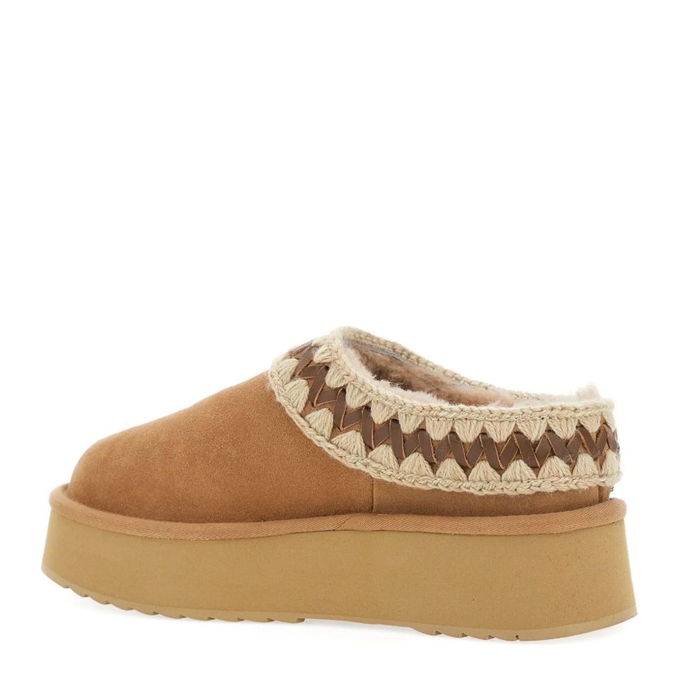 Platform Clog Suede Leather Stitching - Image 4