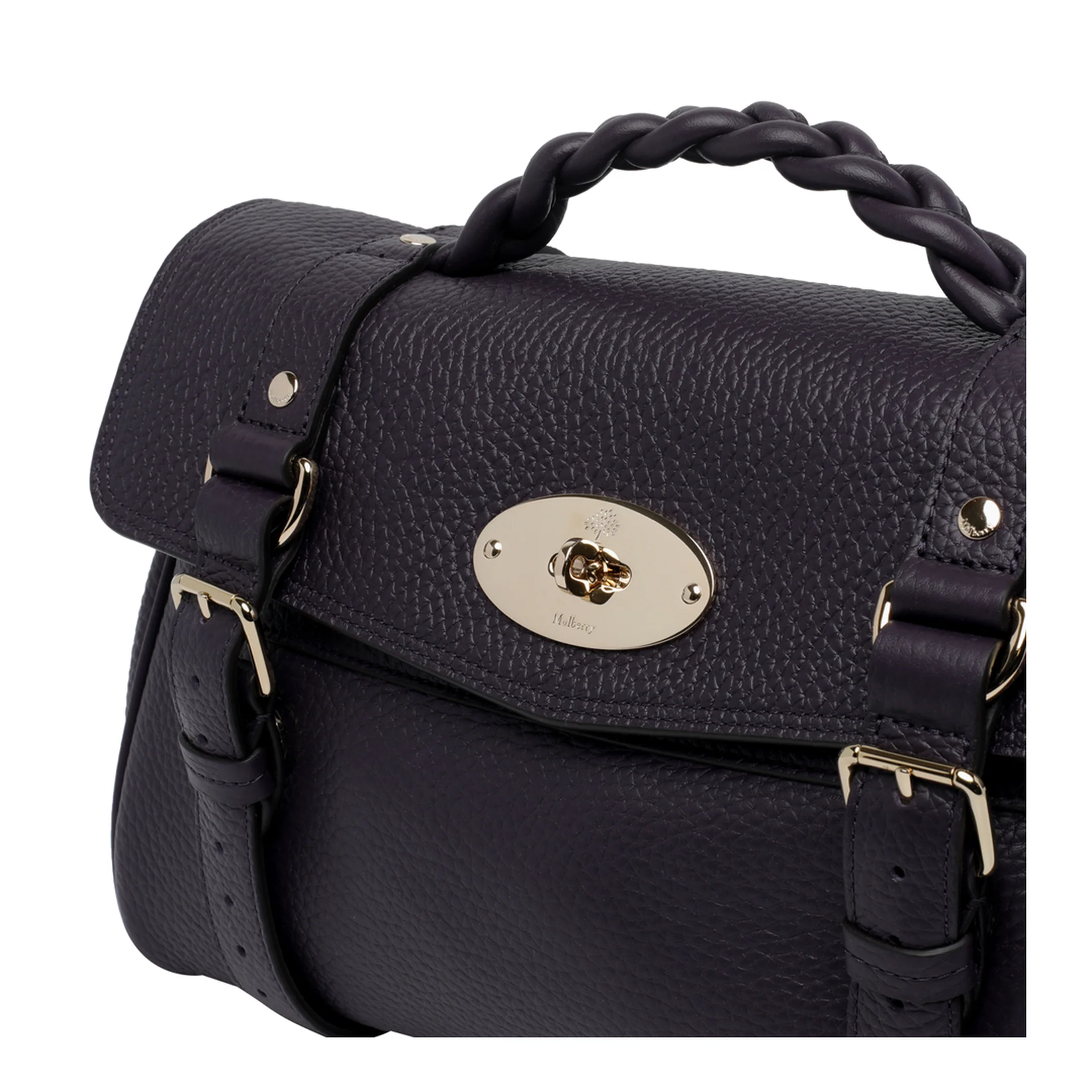 Alexa Calfskin Handbag - Purple - Image 4