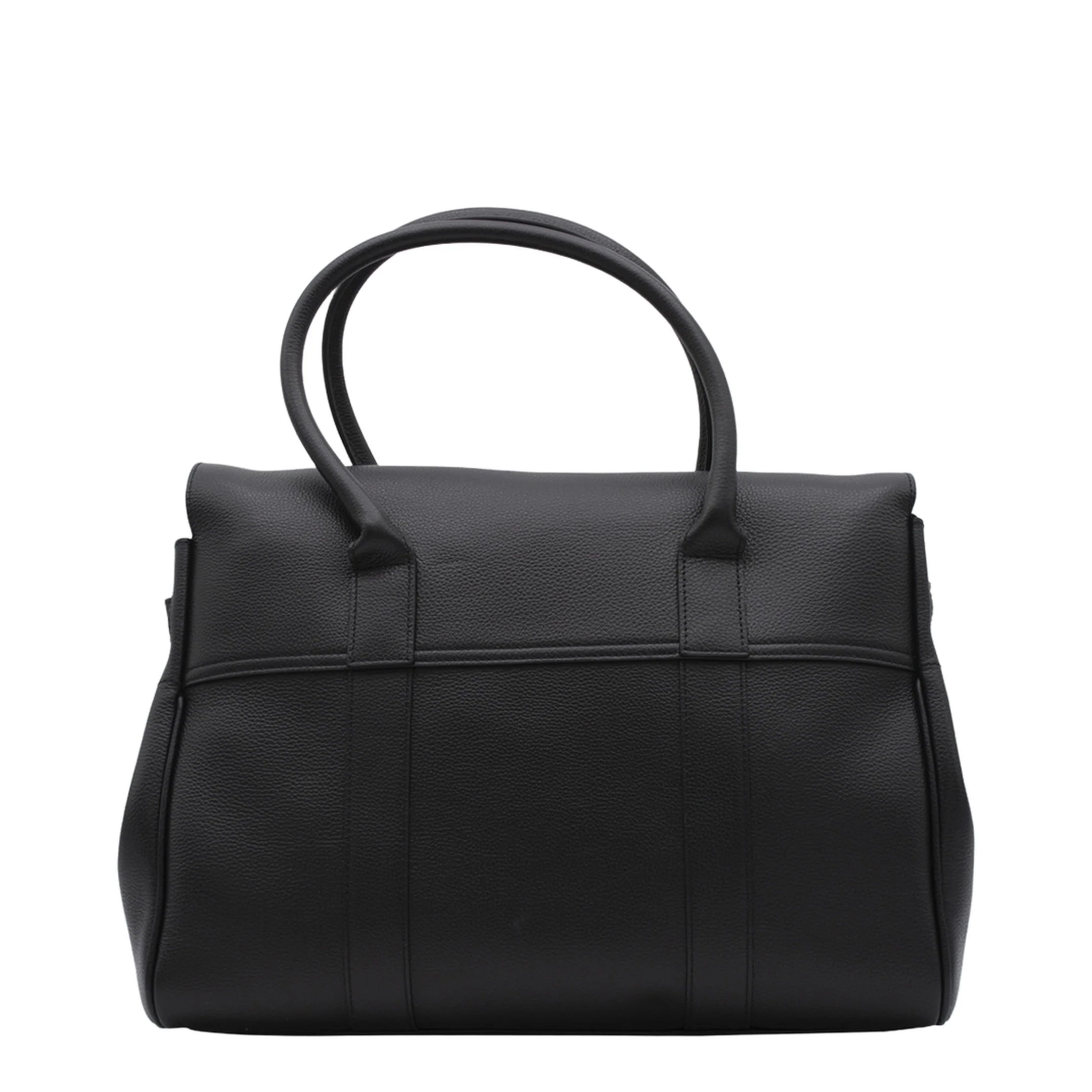 Bayswater Small Grain Leather Handbag - Black - Image 2