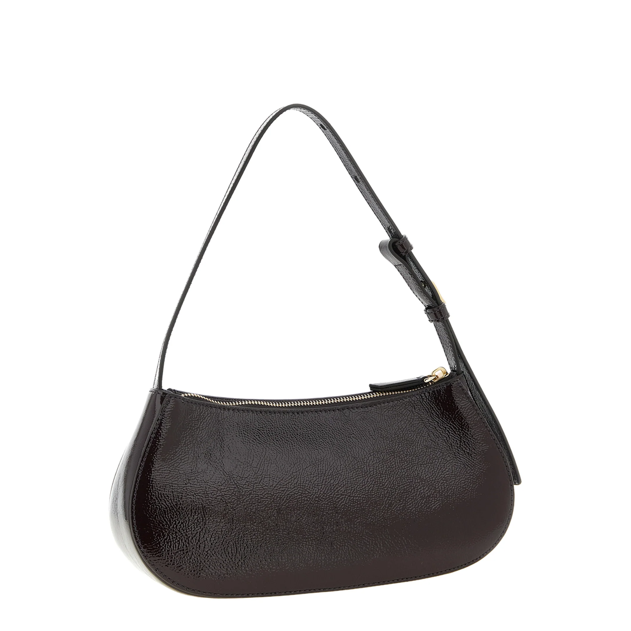 Clovelly Leather Shoulder Bag - Purple - Image 2