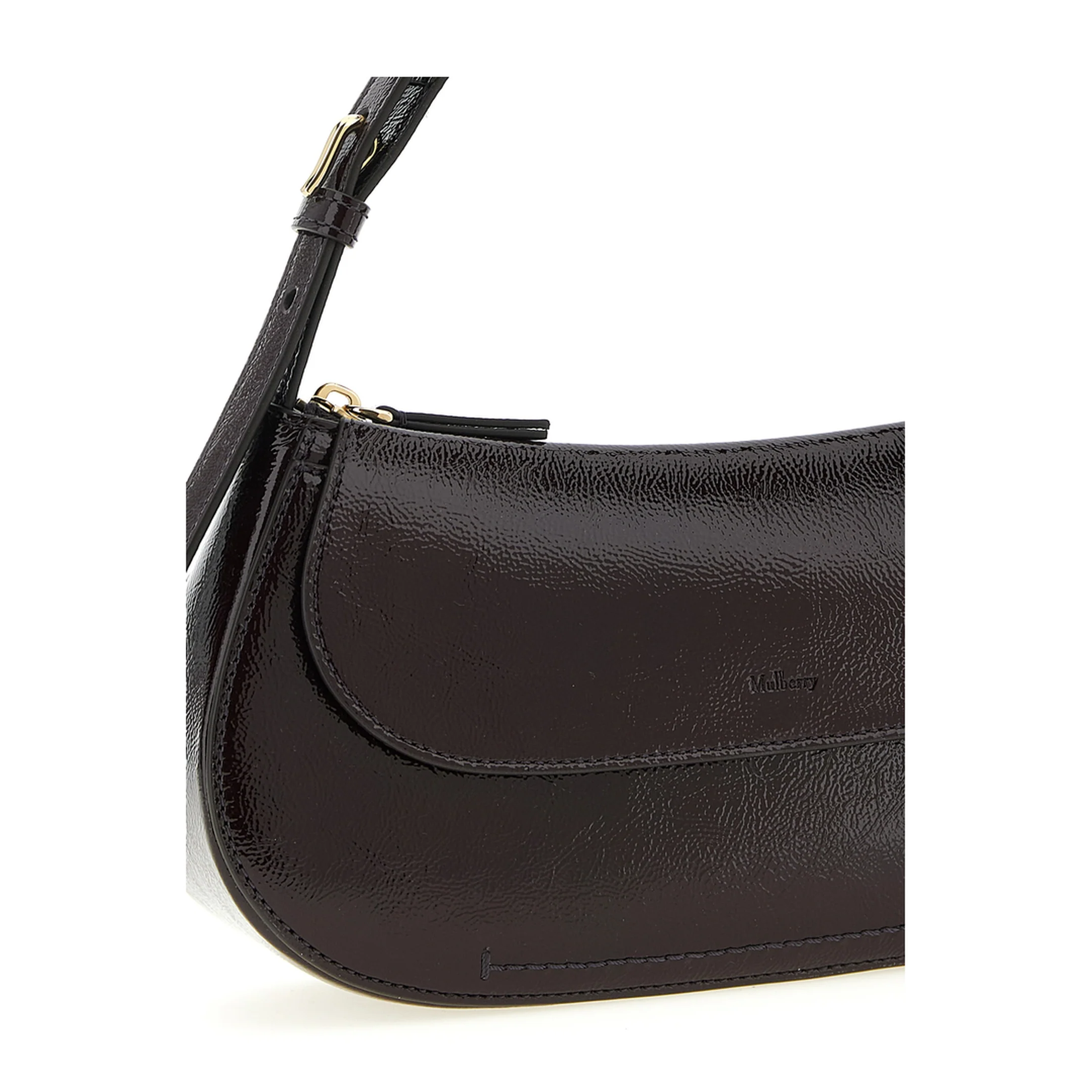 Clovelly Leather Shoulder Bag - Purple - Image 3