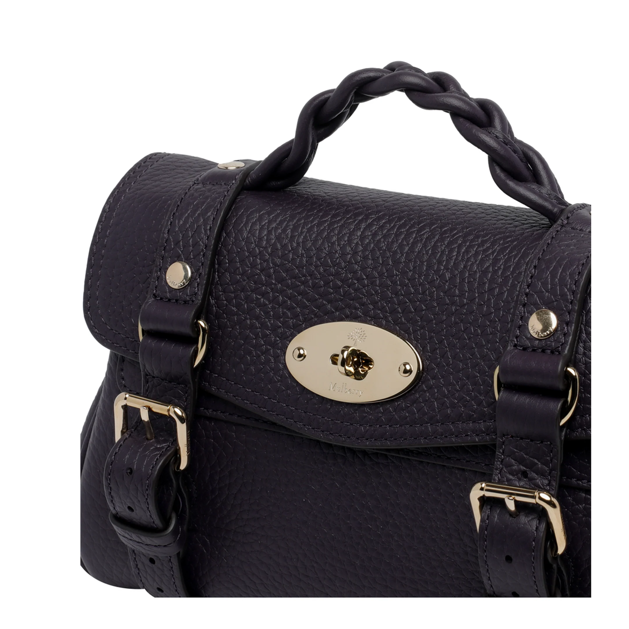 Alexa Black Heavy Grain Mini Crossbody Bag - Black - Image 4
