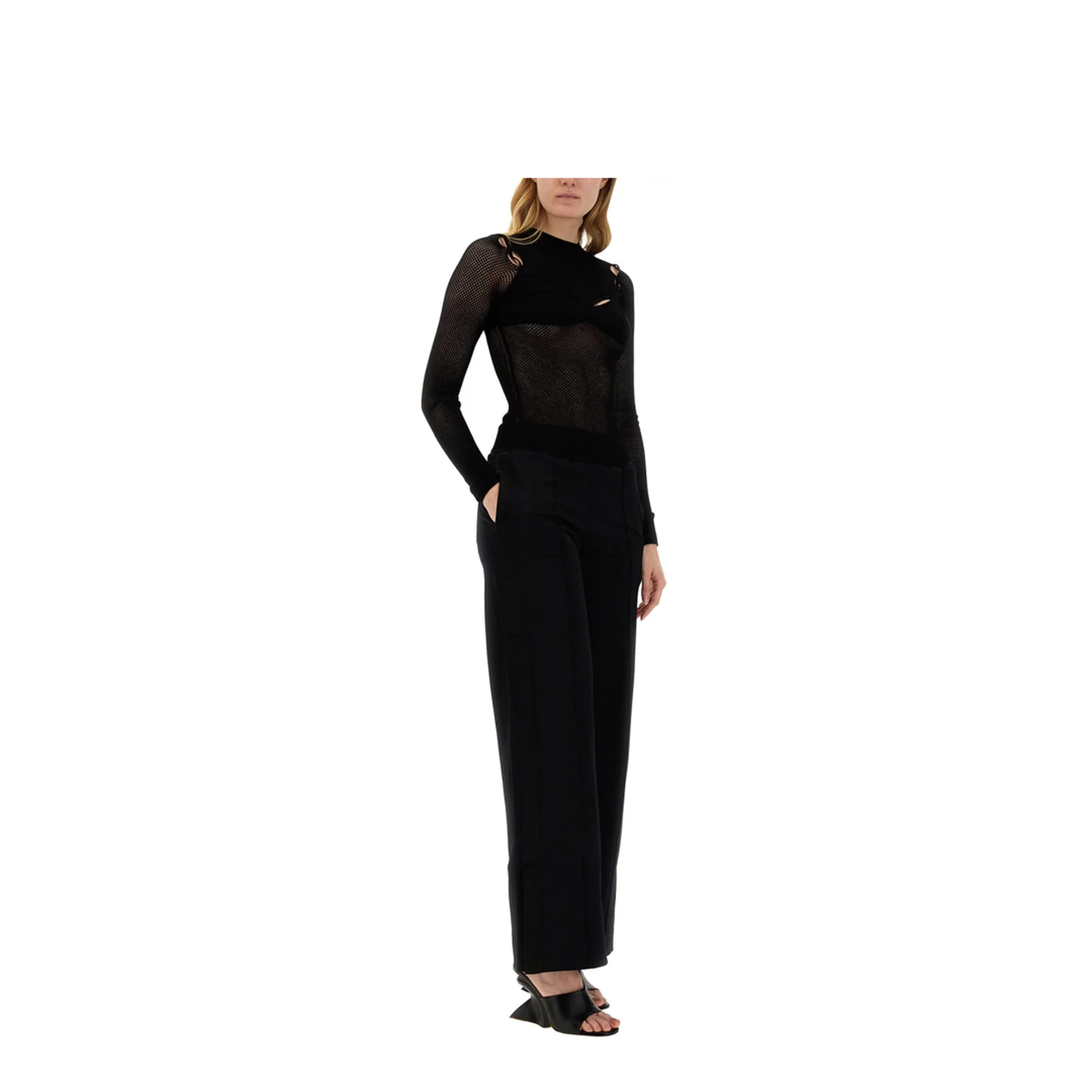 Black Polyamide Blend Sporty Pants - Image 2