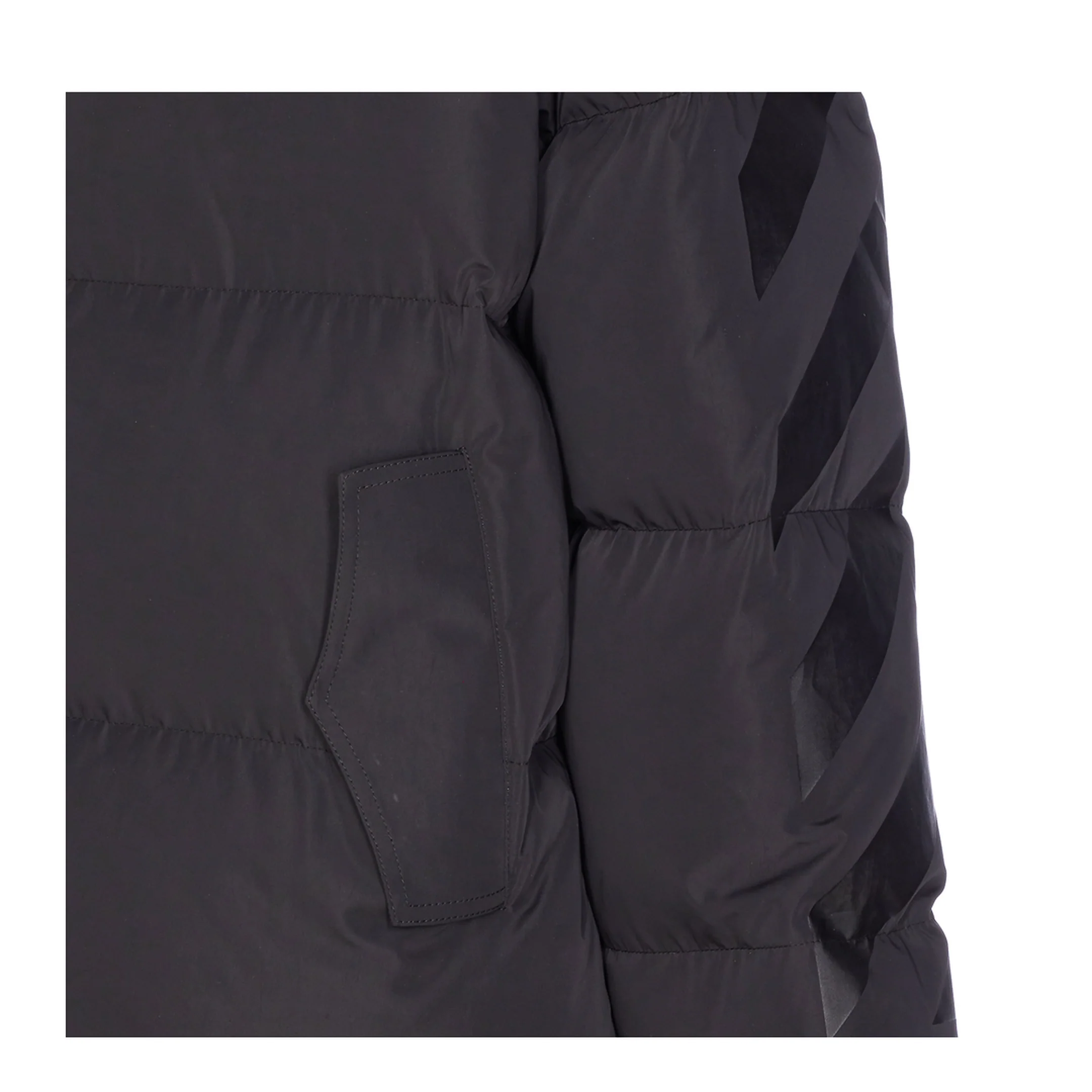 Black Short Down Jacket with Arrows Icons - Image 3