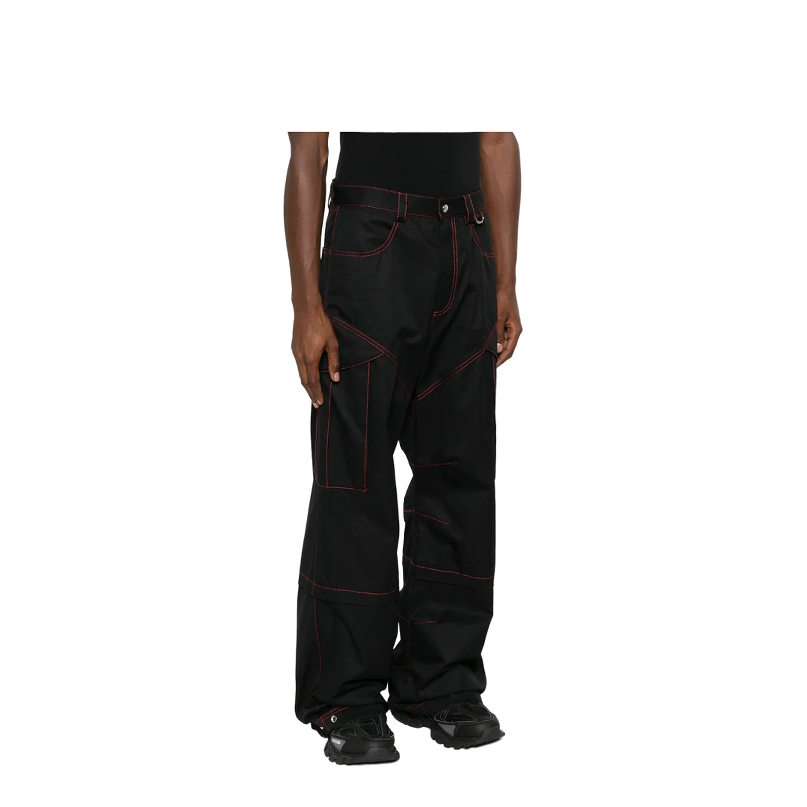 Contrast Stitches Cargo Pants - Image 3