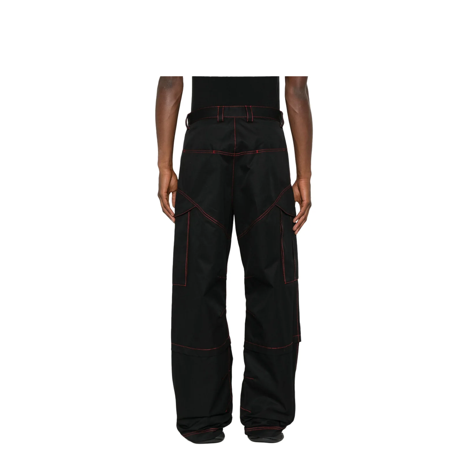 Contrast Stitches Cargo Pants - Image 4