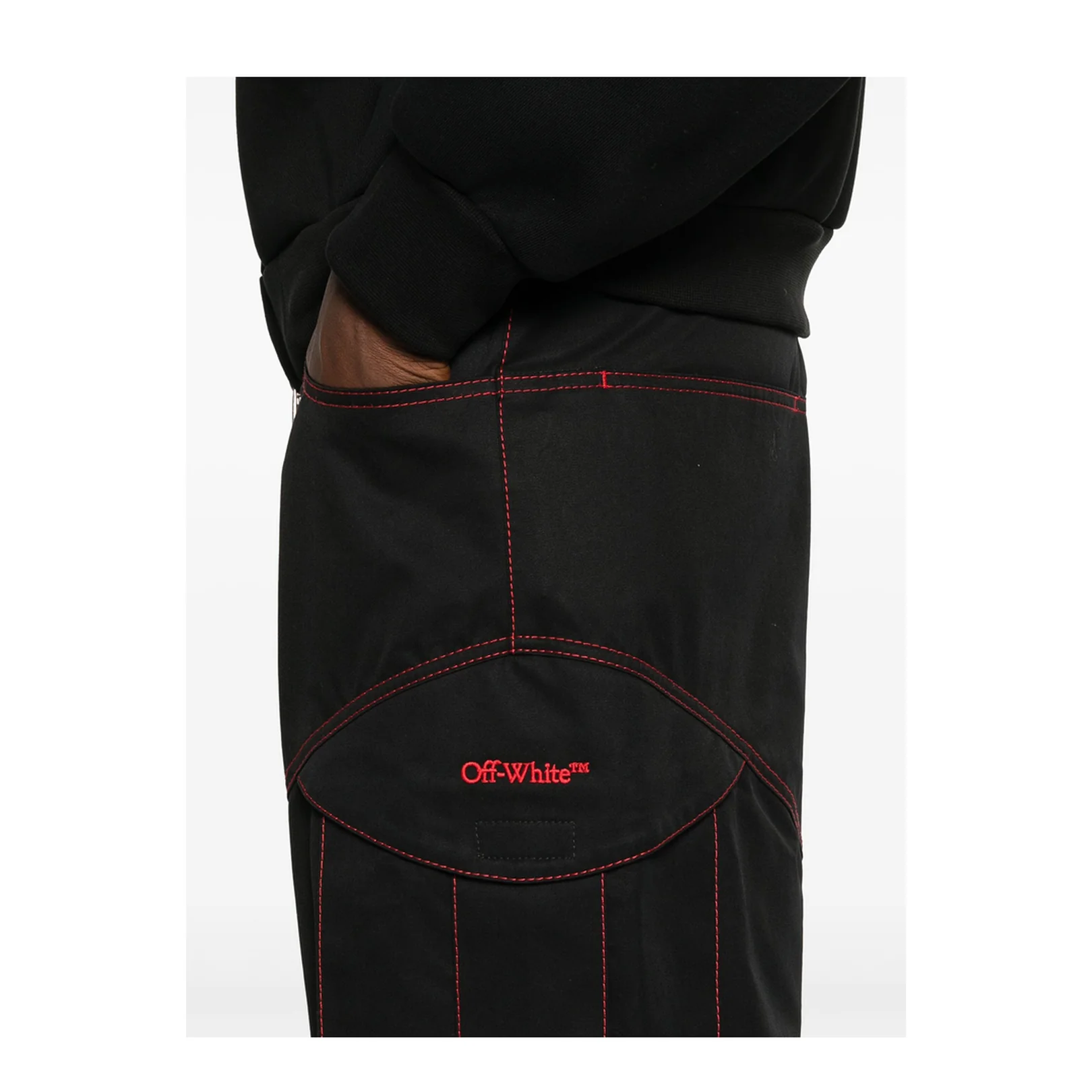 Contrast Stitches Cargo Pants - Image 5