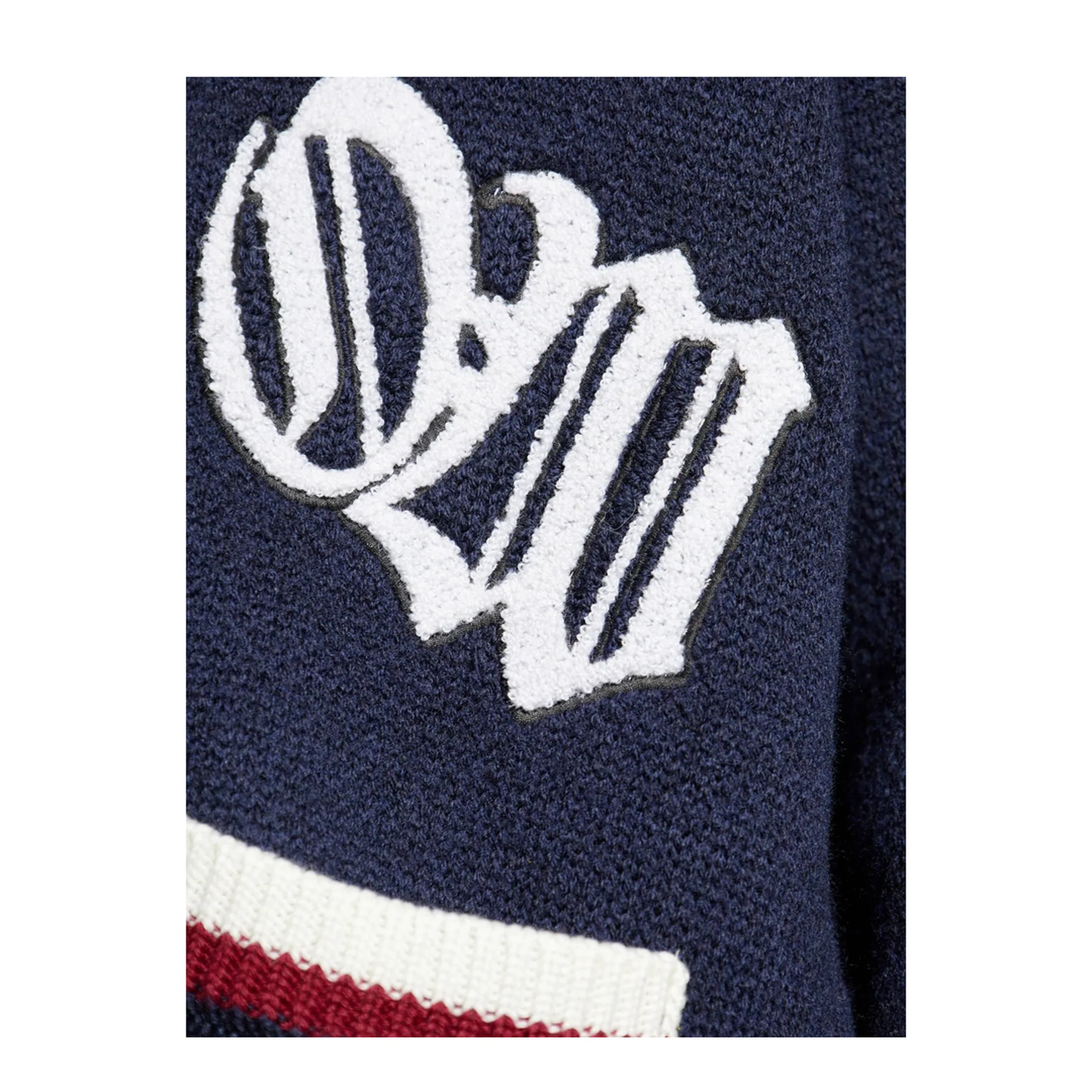 Jacquard Knit Varsity Cardigan - Image 2