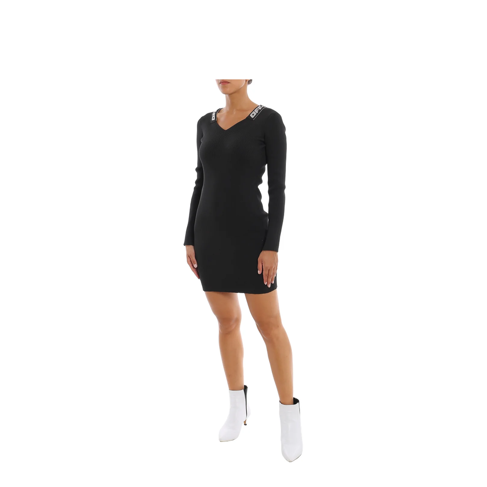Logo Band Dress Black - Image 5