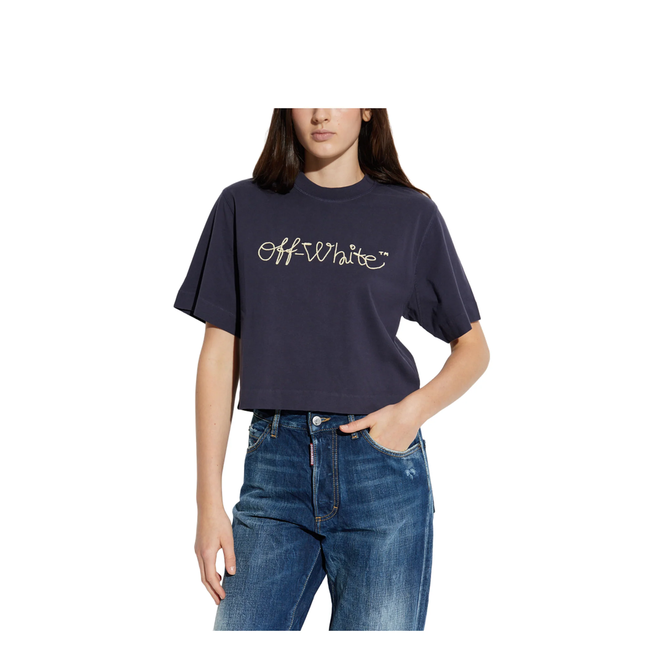 Logo Short T-Shirt Navy Blue - Image 3