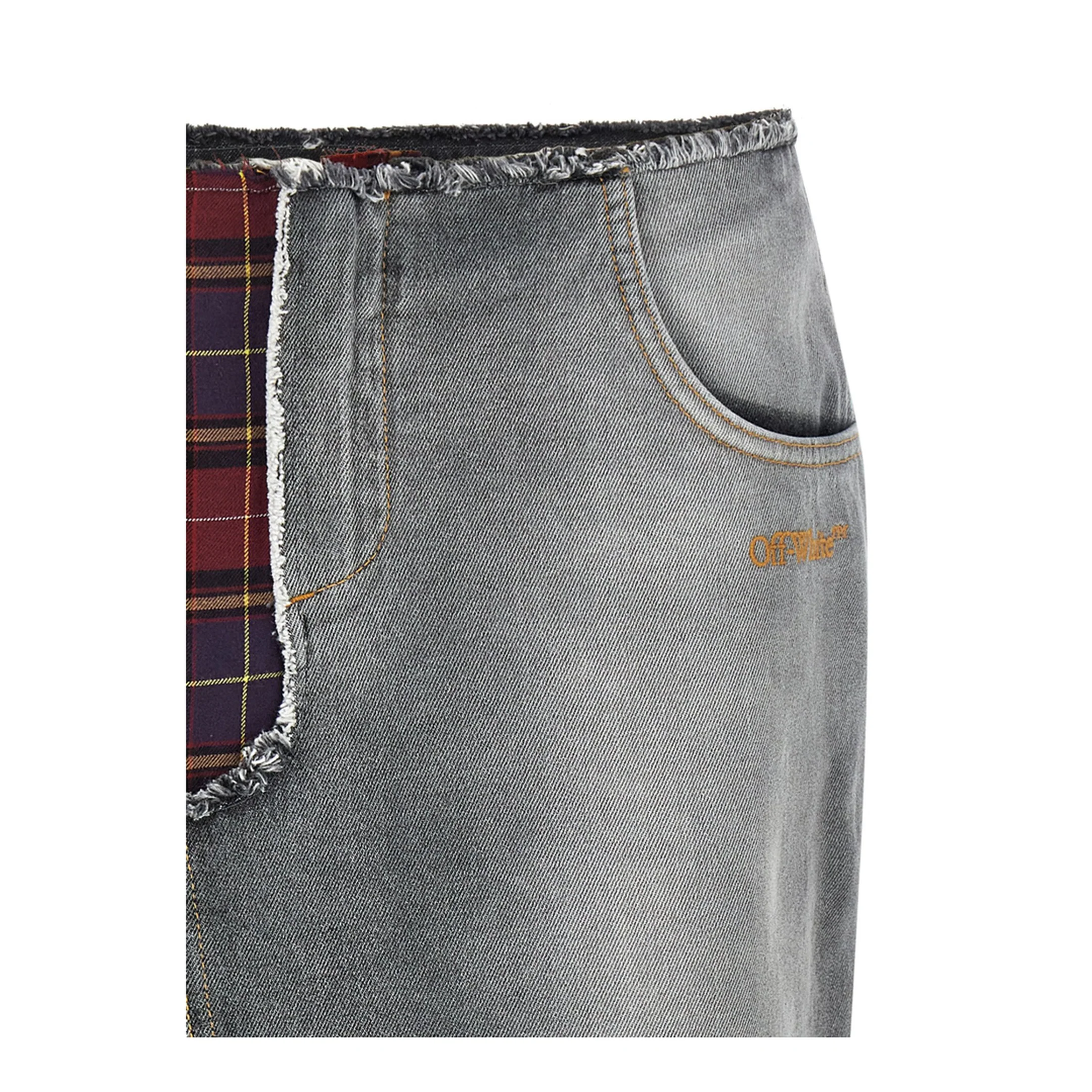 Flannel Denim Skirt - Image 2