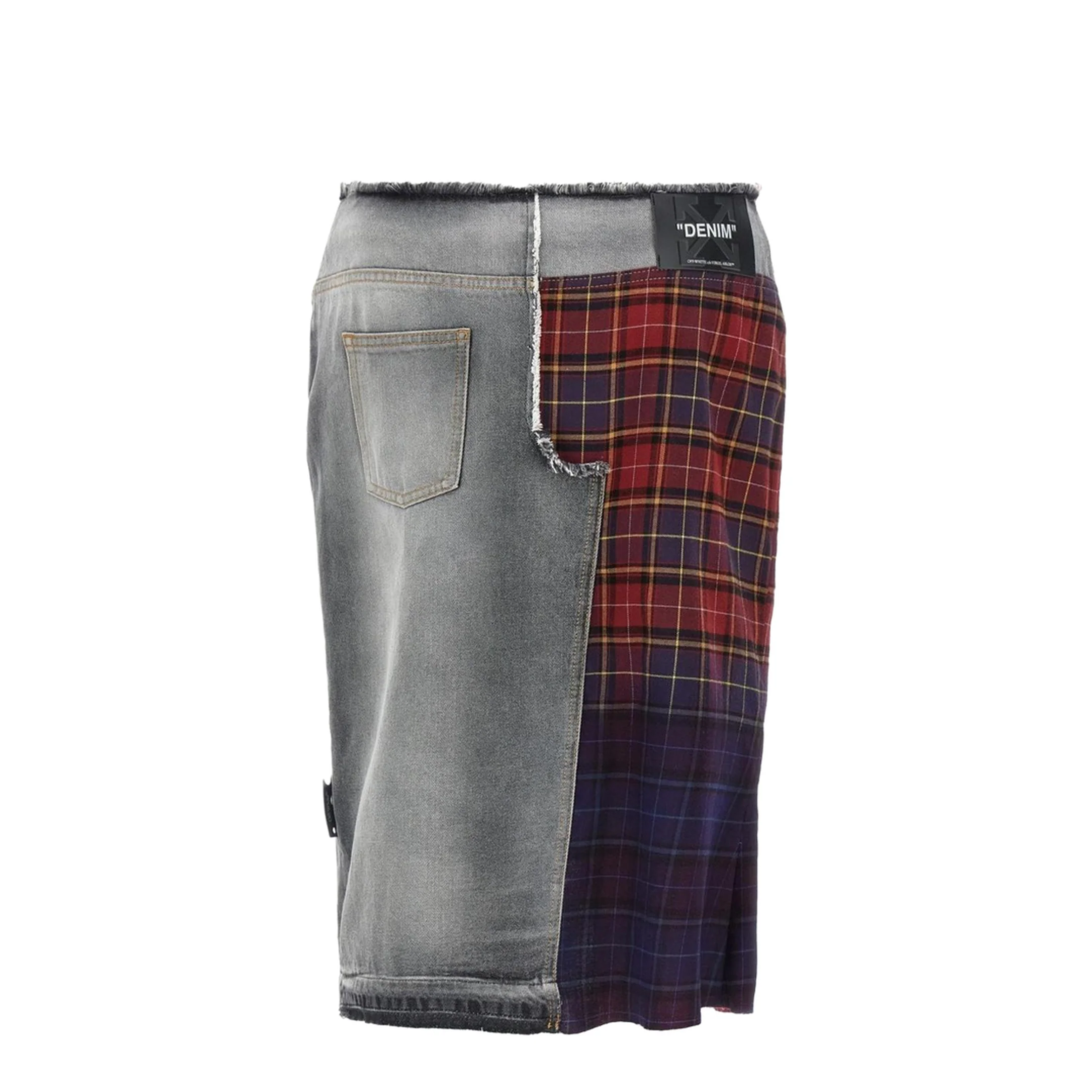 Flannel Denim Skirt - Image 4