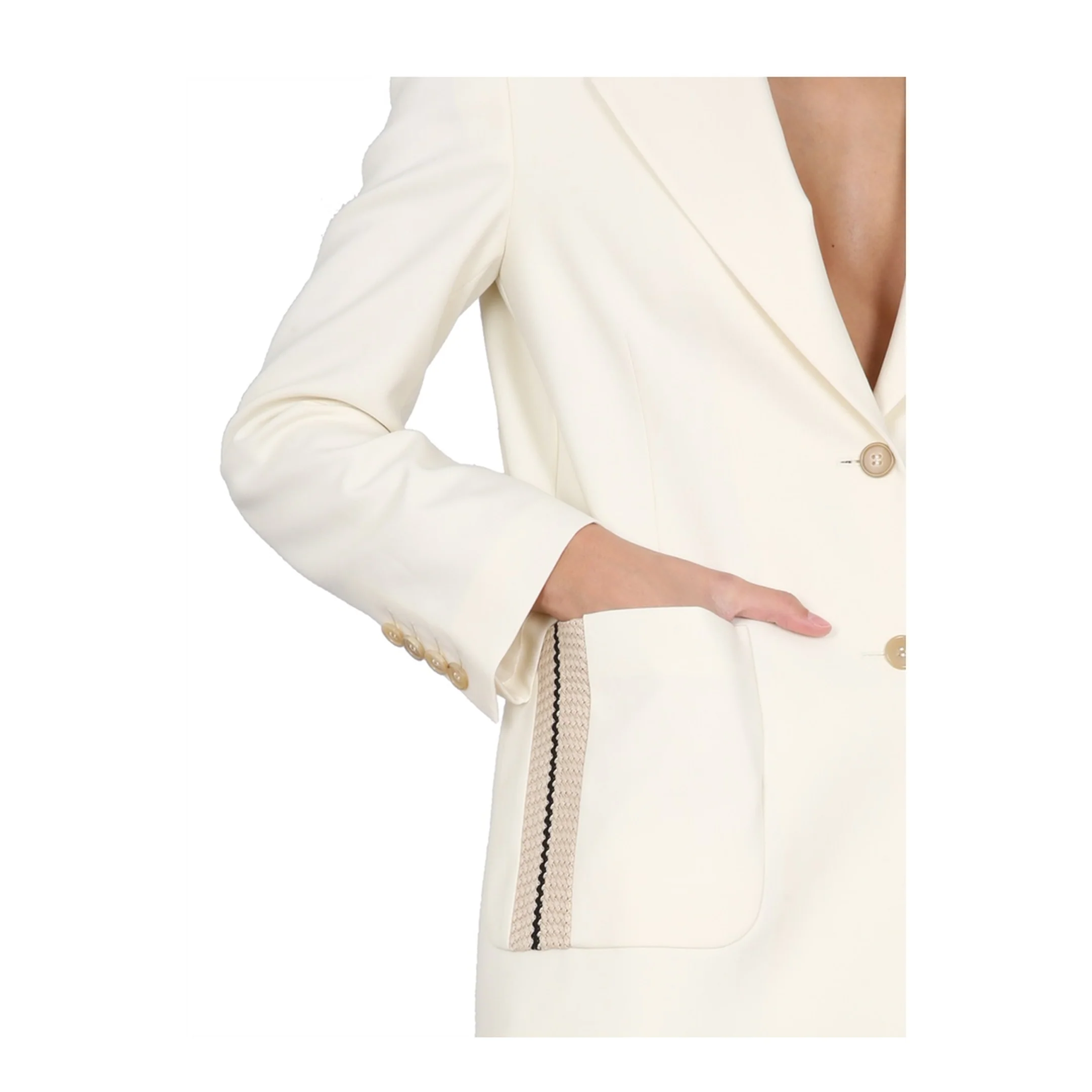 Blazer with Knit Detail - Image 3