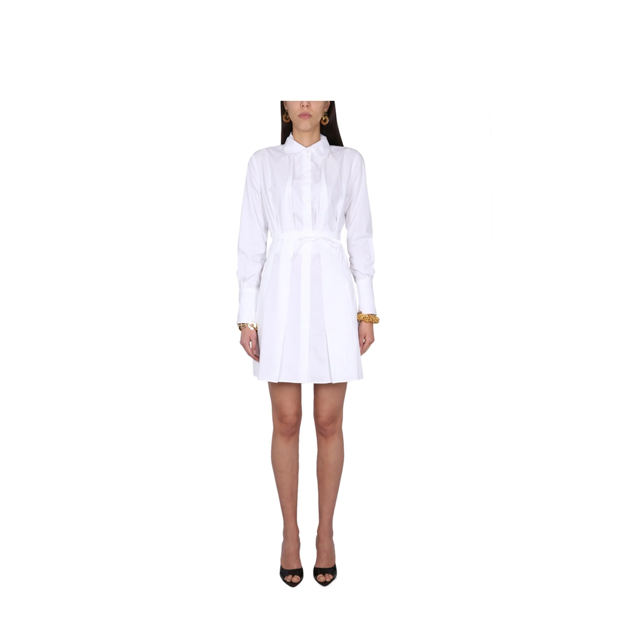 Pleated Shirt Dress