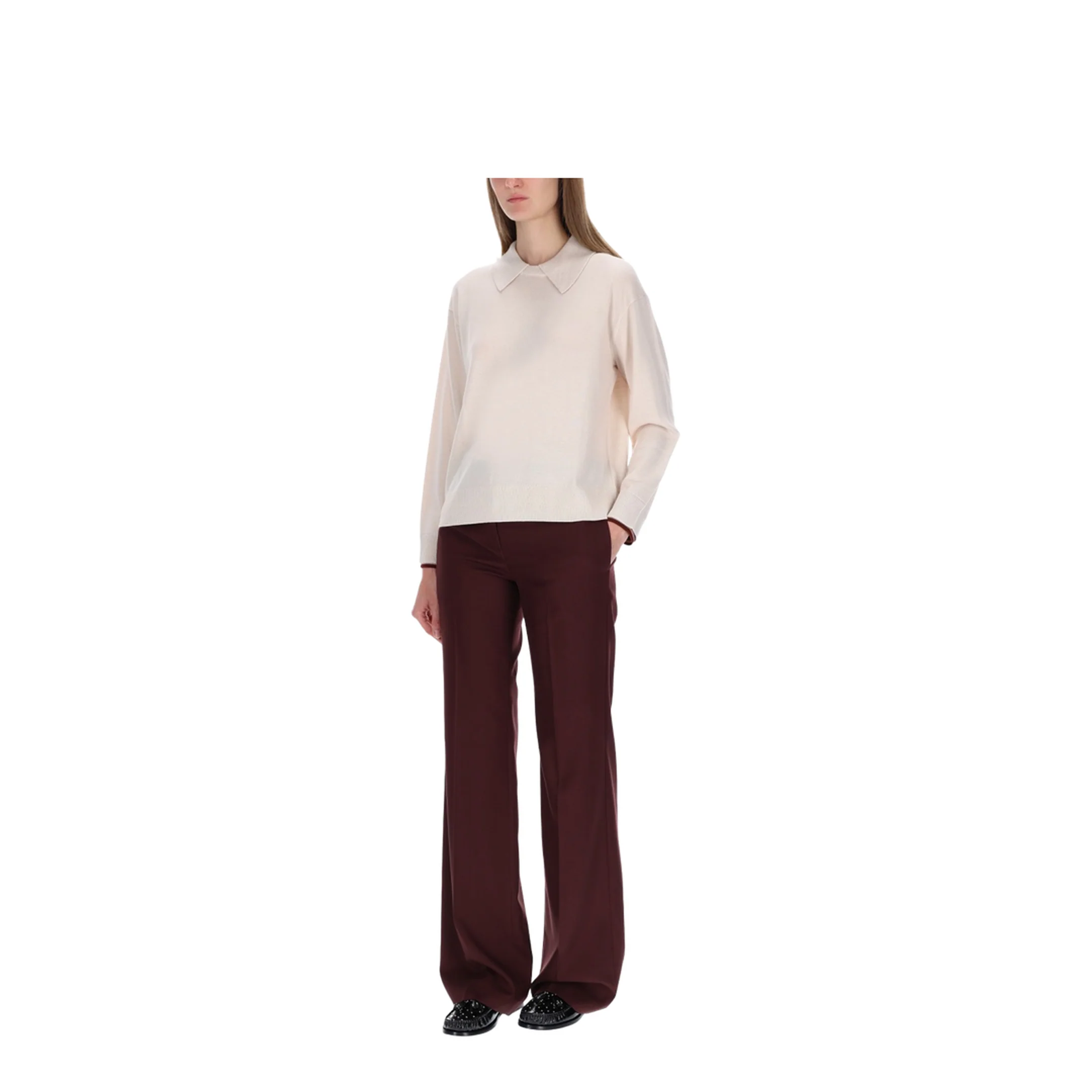 Knitted Collar Sweater - Image 2