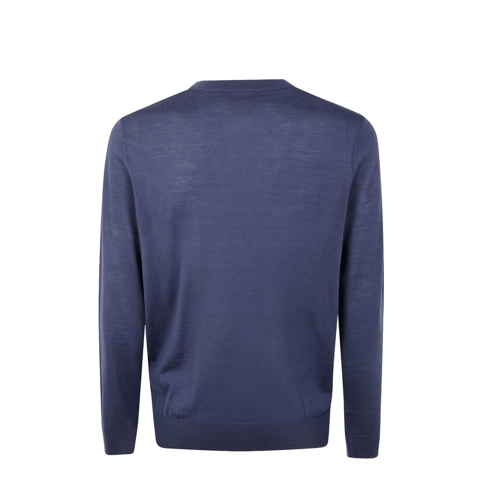 Petrol Blue Merino Wool Crew Neck Sweater - Image 3