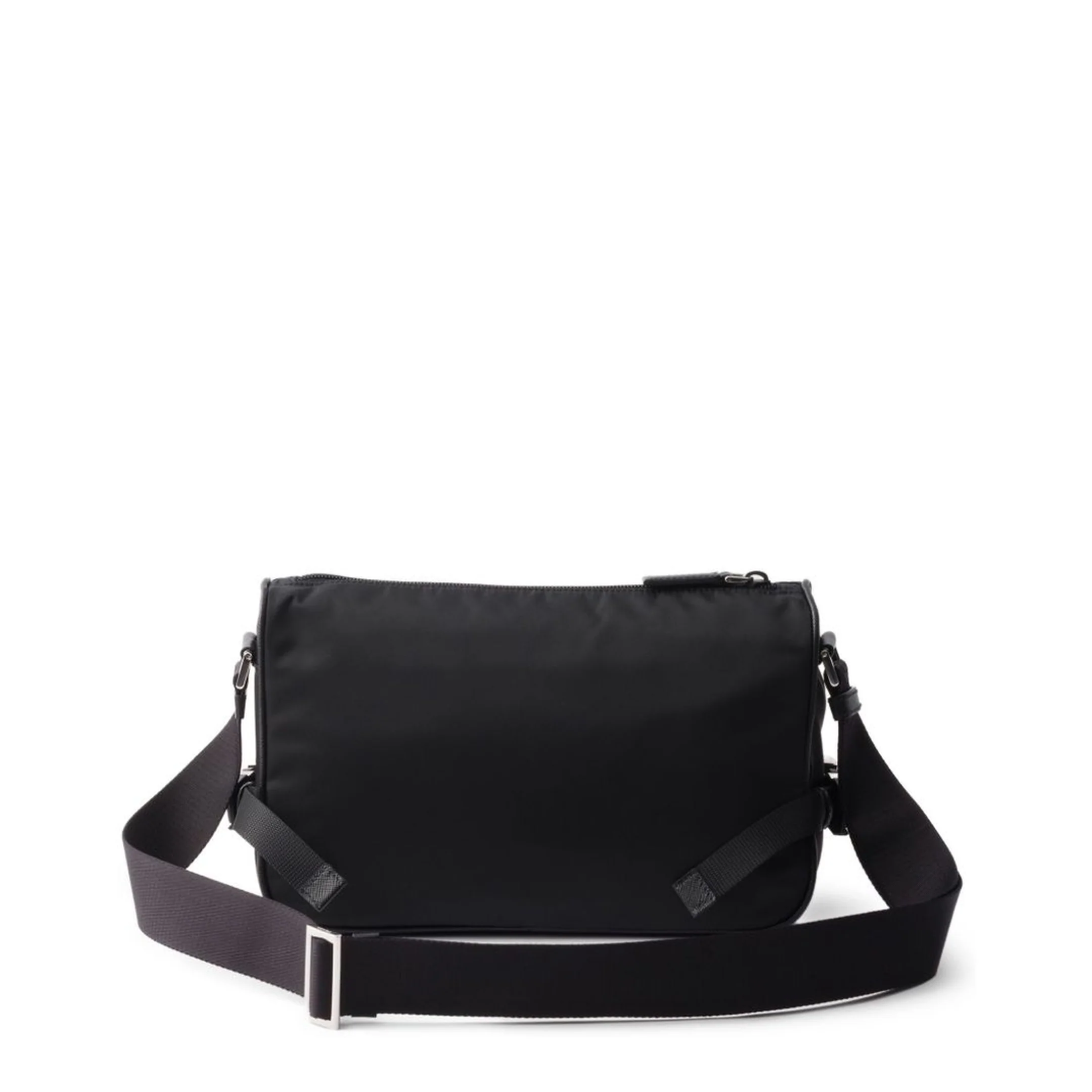 Black Medium Re-Nylon and Saffiano Leather Shoulder Bag - Image 3
