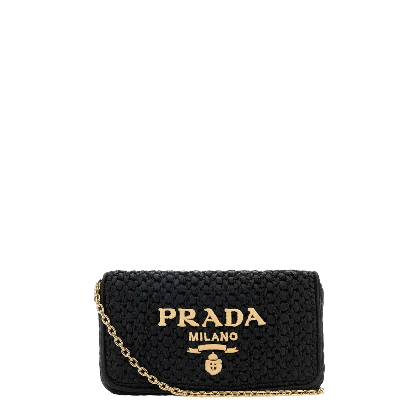 Black Raffia Crossbody Bag