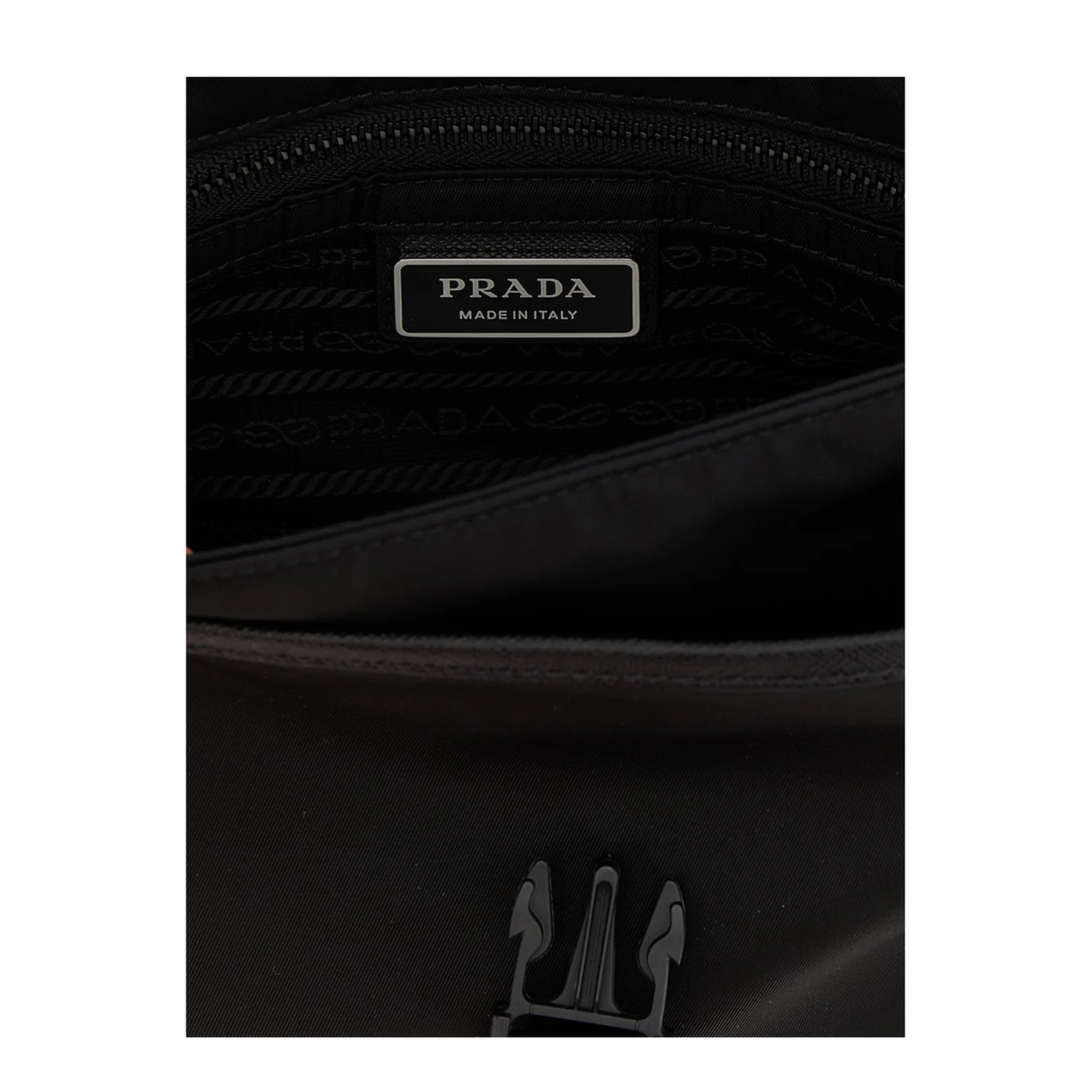 Black Re-nylon And Saffiano Leather Shoulder Bag - Image 3