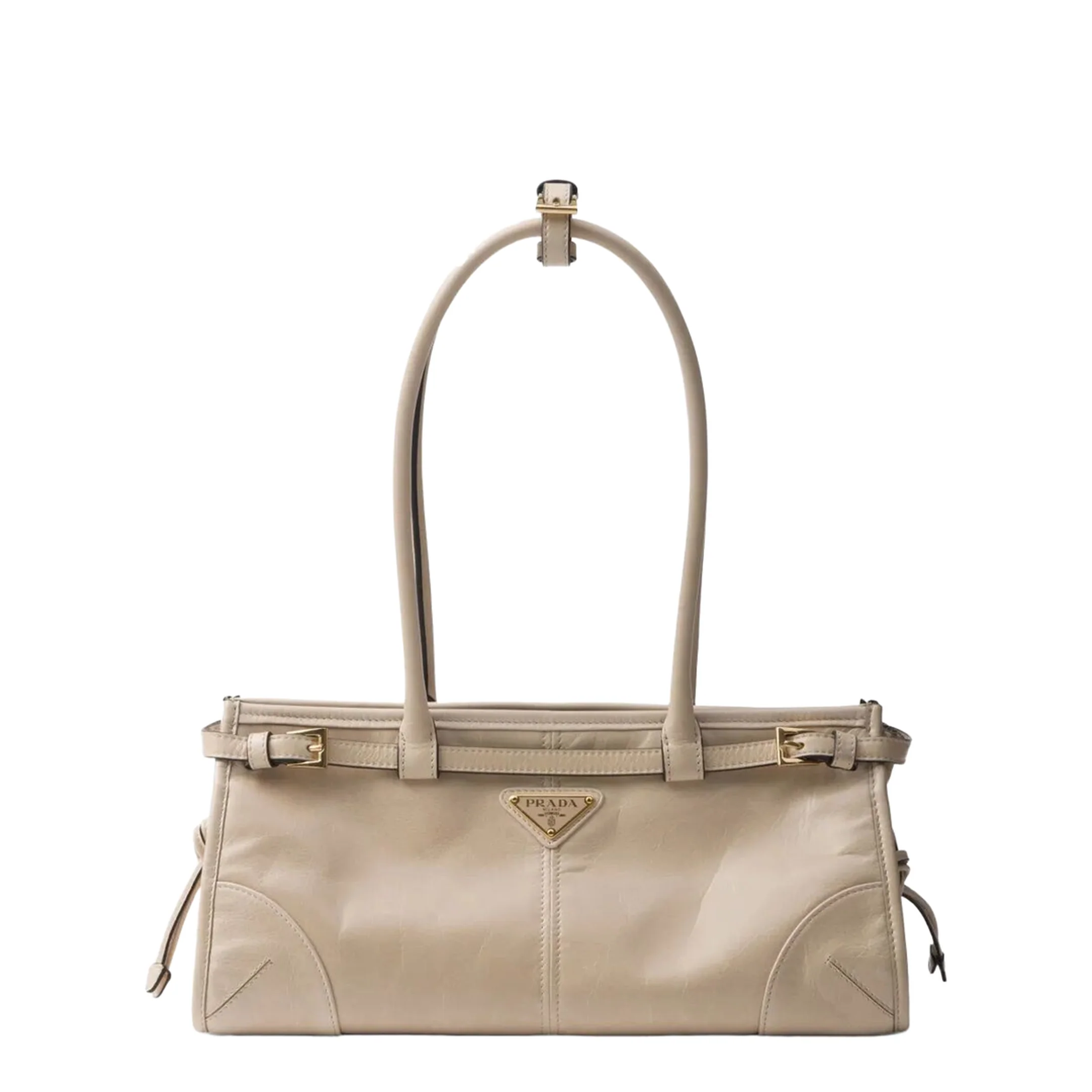 Bonnie Medium Leather Shoulder Bag - Cream - Image 3