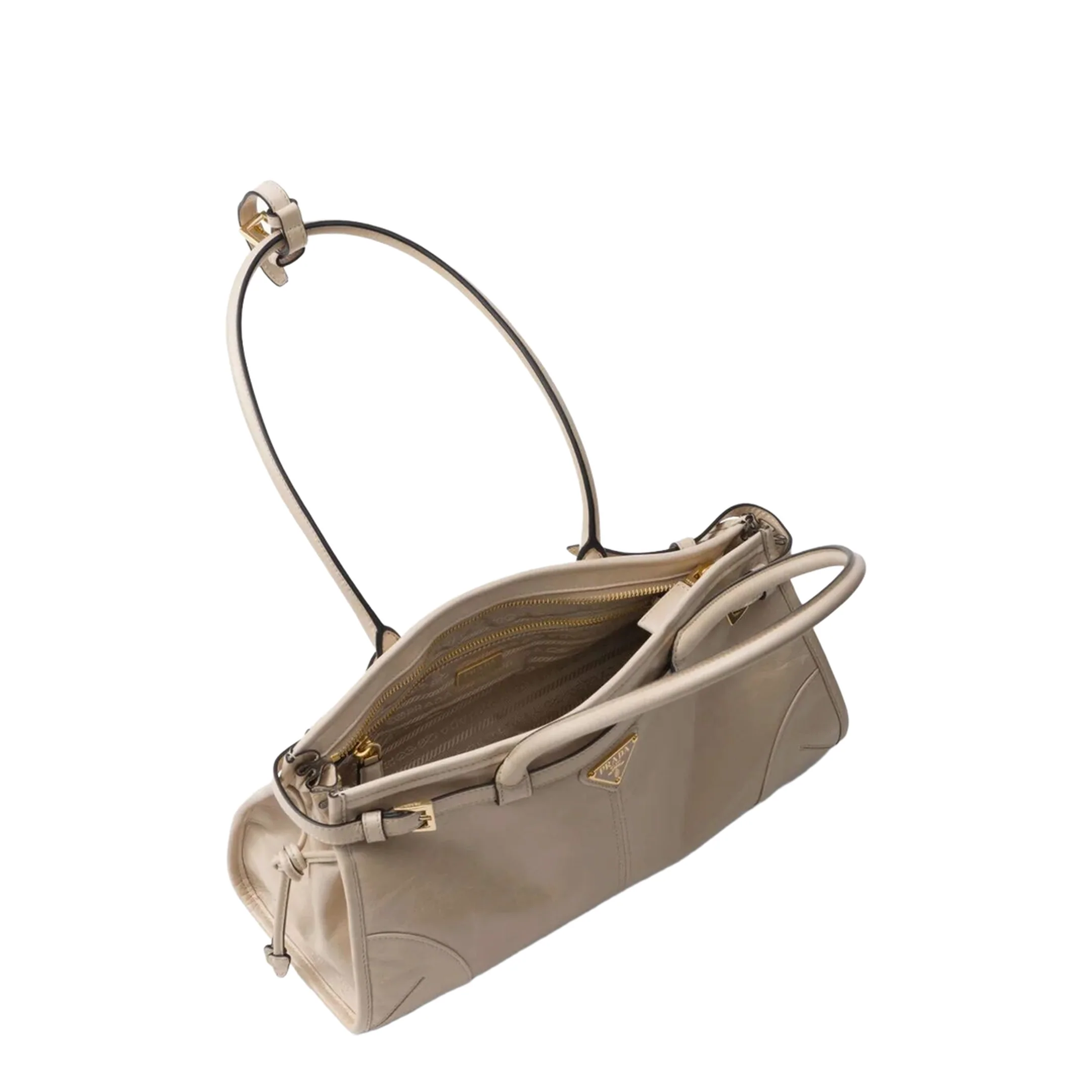 Bonnie Medium Leather Shoulder Bag - Cream - Image 4