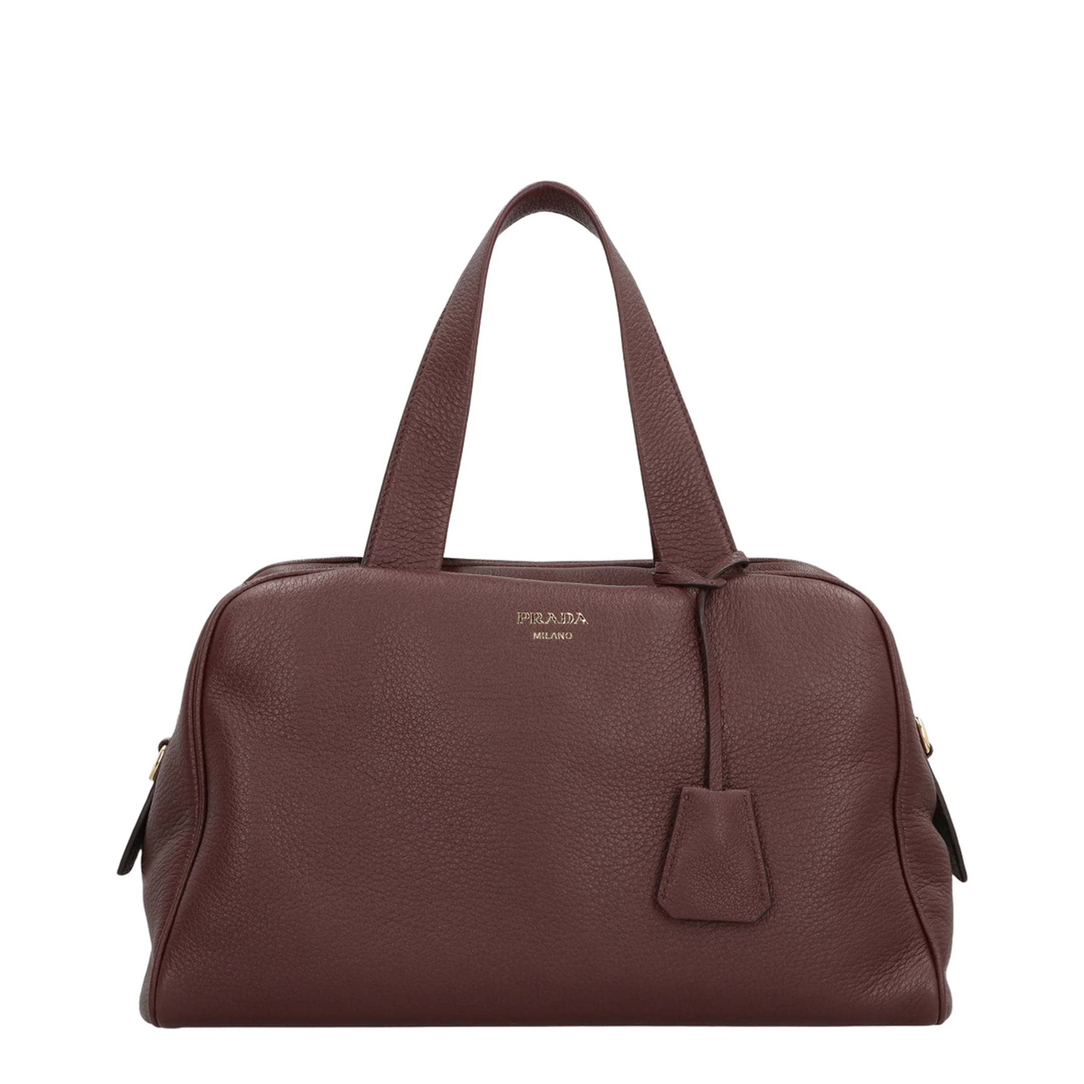Bowling Bag in Grainy Leather Brown - Image 2