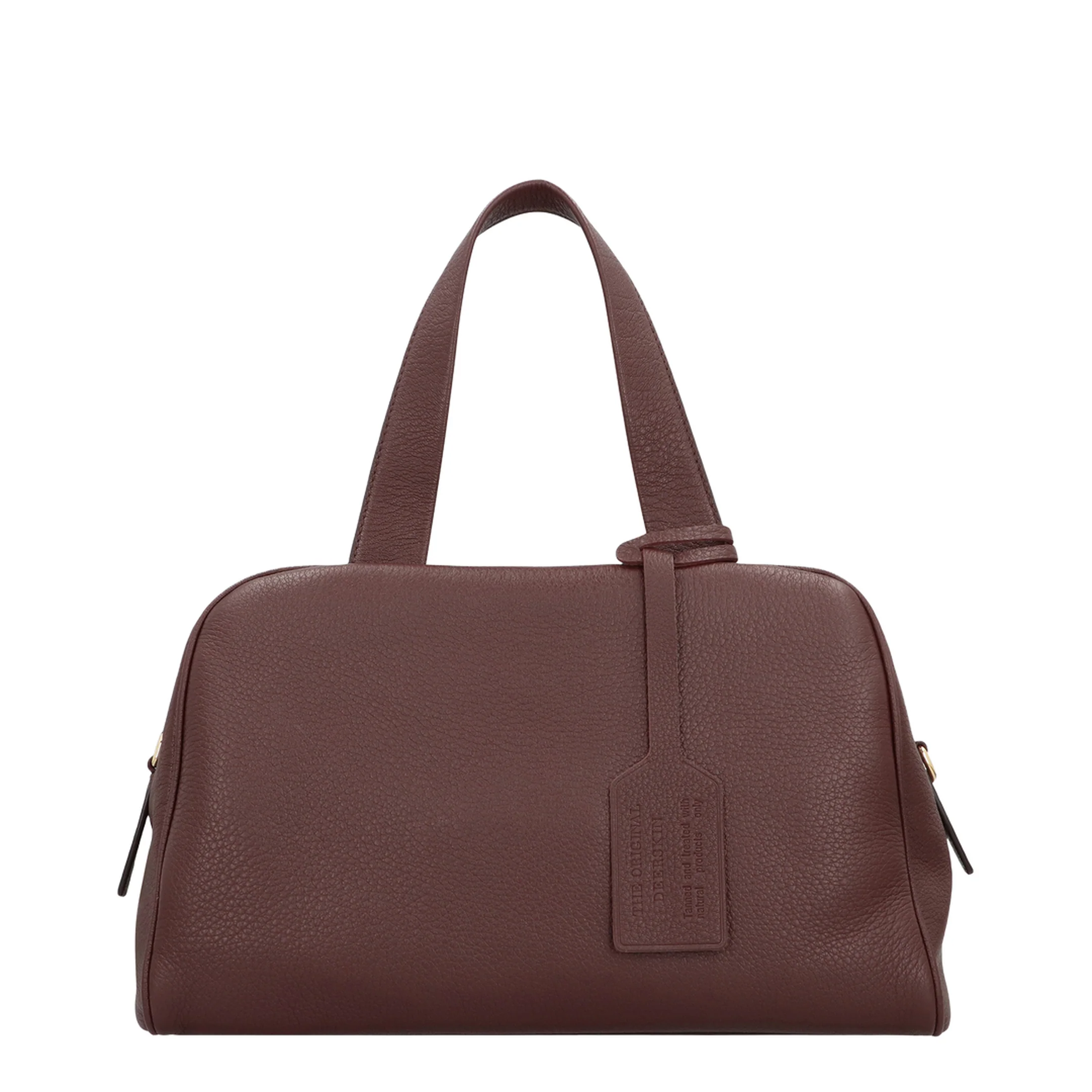 Bowling Bag in Grainy Leather Brown - Image 4