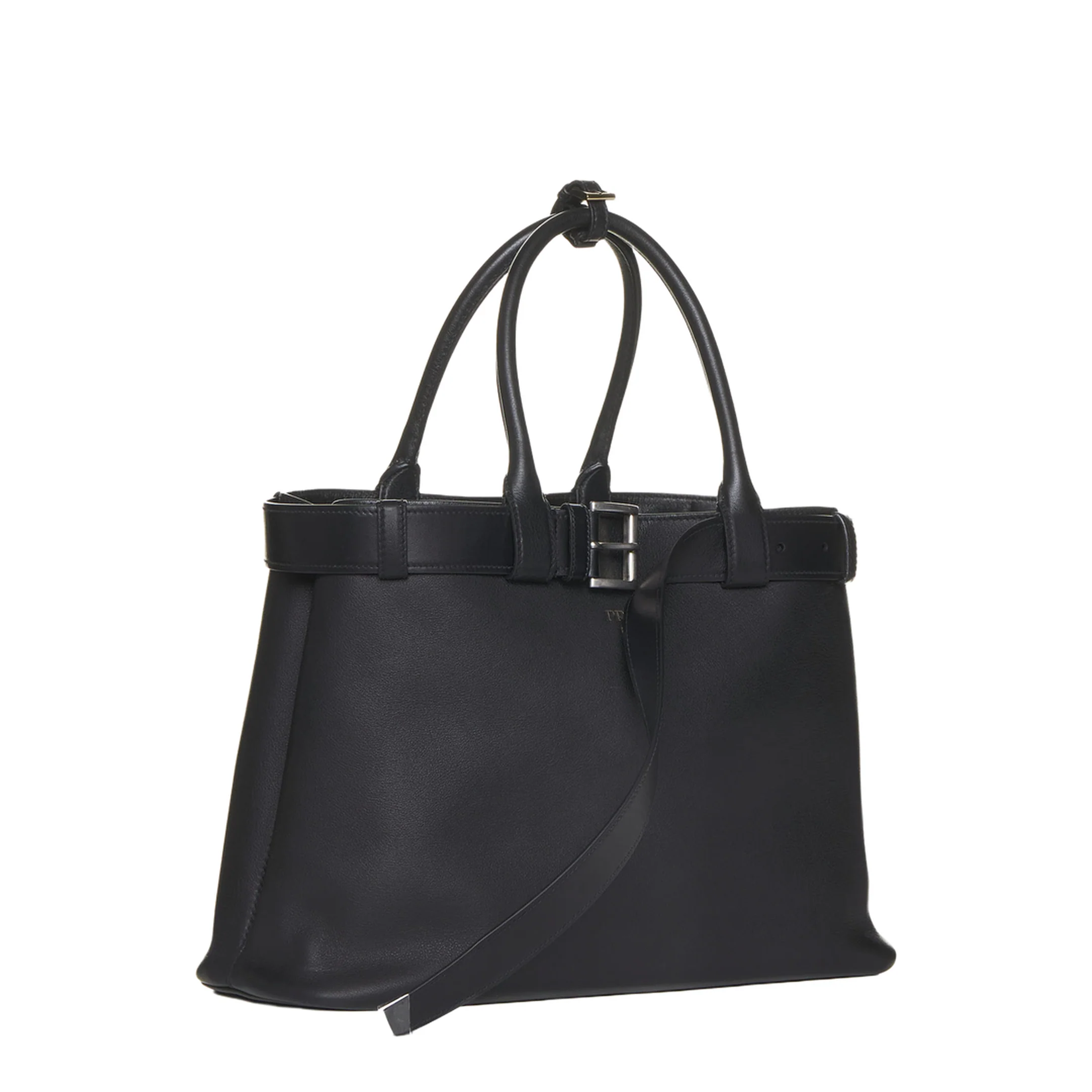 Buckle Large Leather Handbag - Image 3