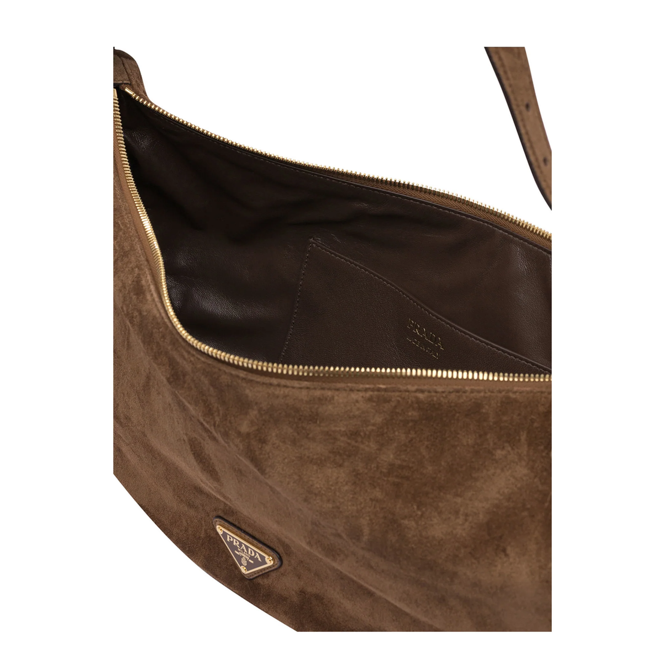 Demi-lune Suede Shoulder Bag - Image 5