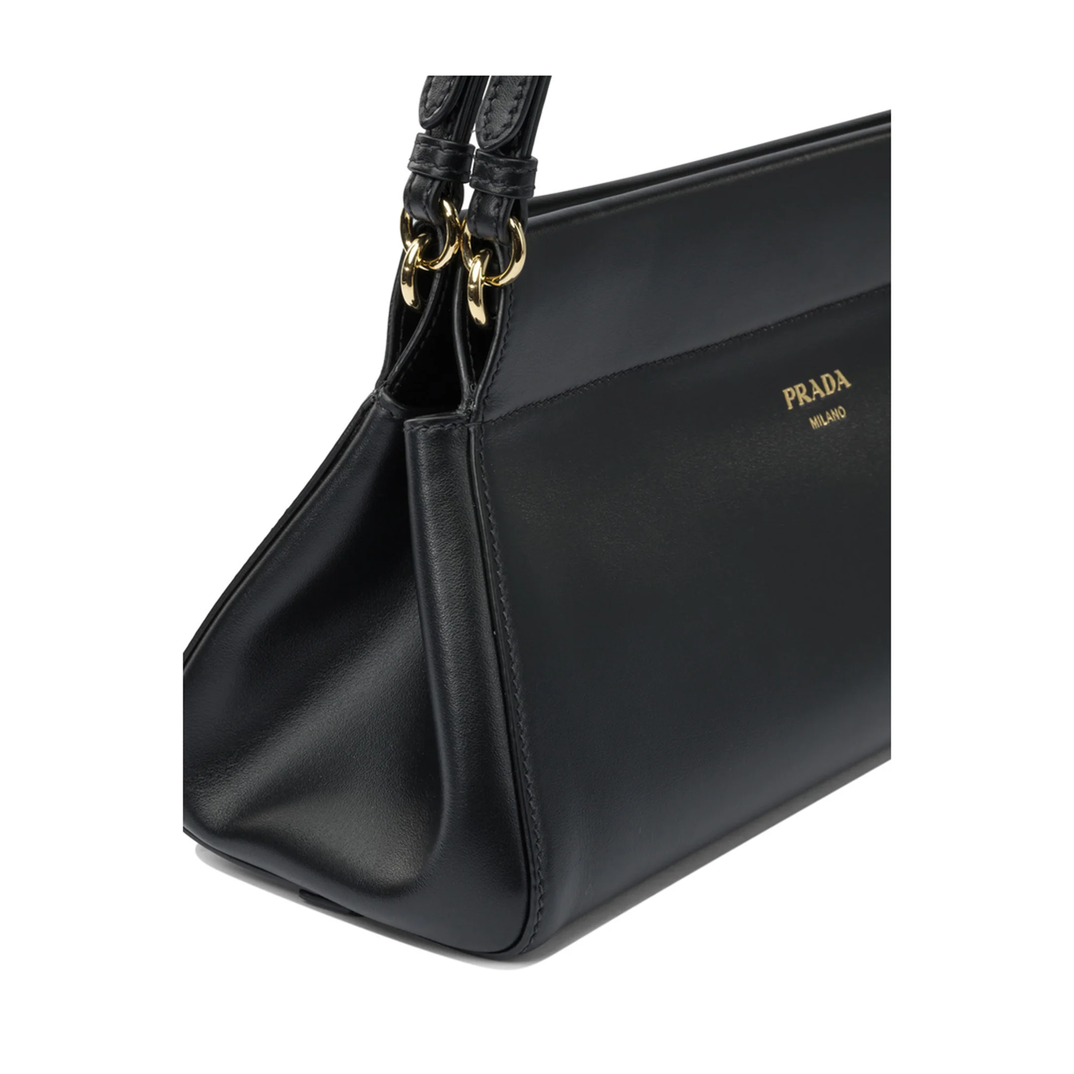 Enchaîné Medium Leather Bag Black - Image 4
