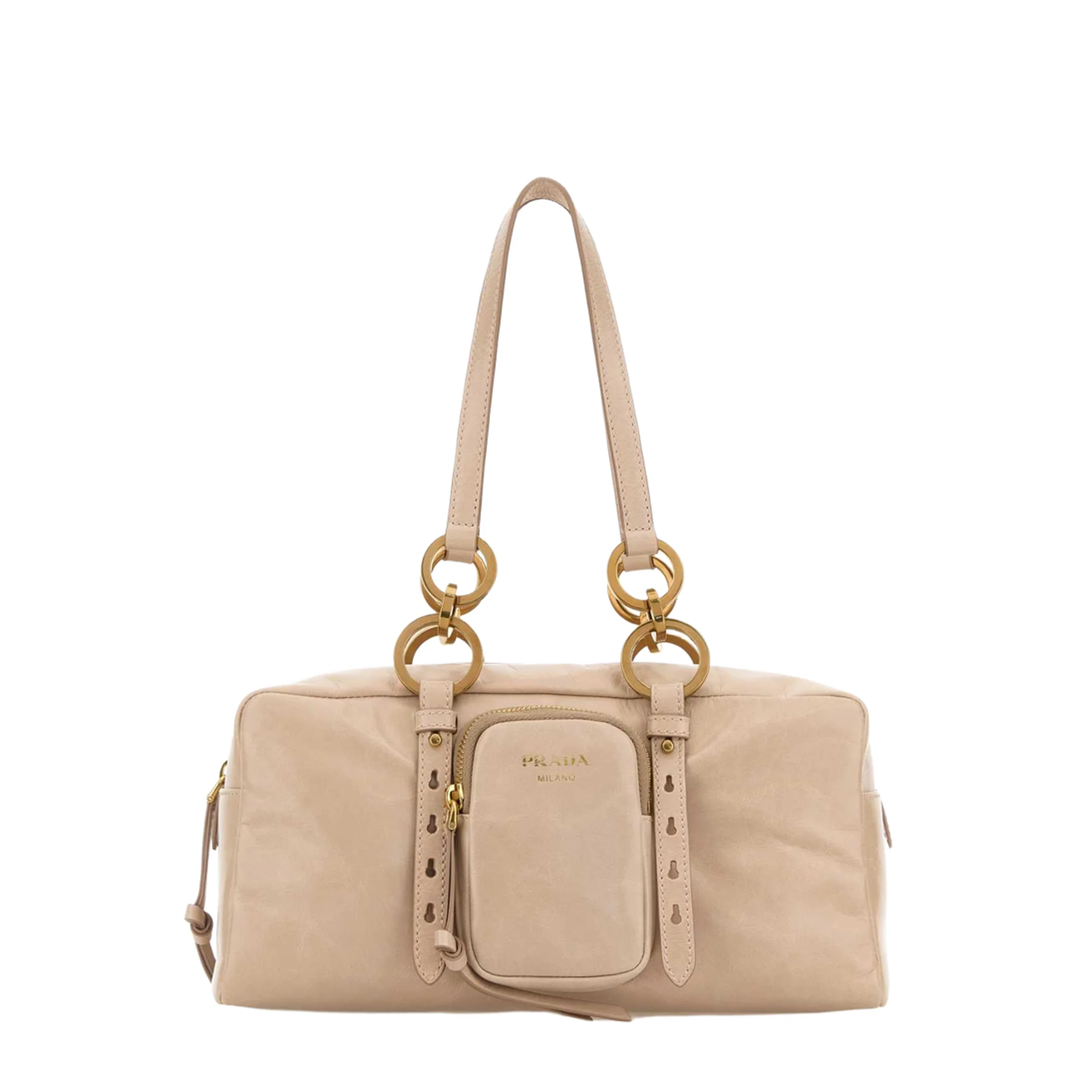 Powder Pink Leather Handbag - Image 3