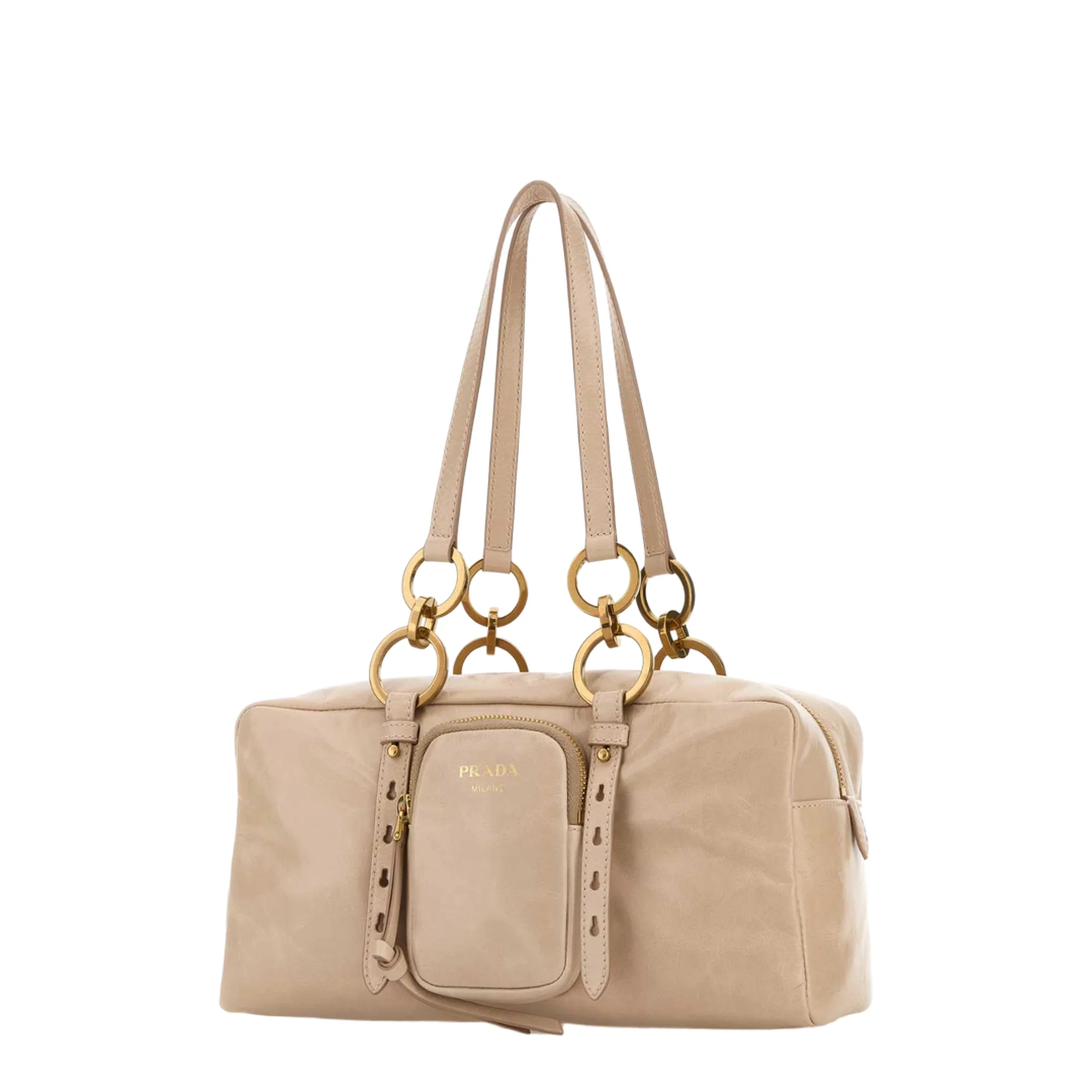 Powder Pink Leather Handbag - Image 4