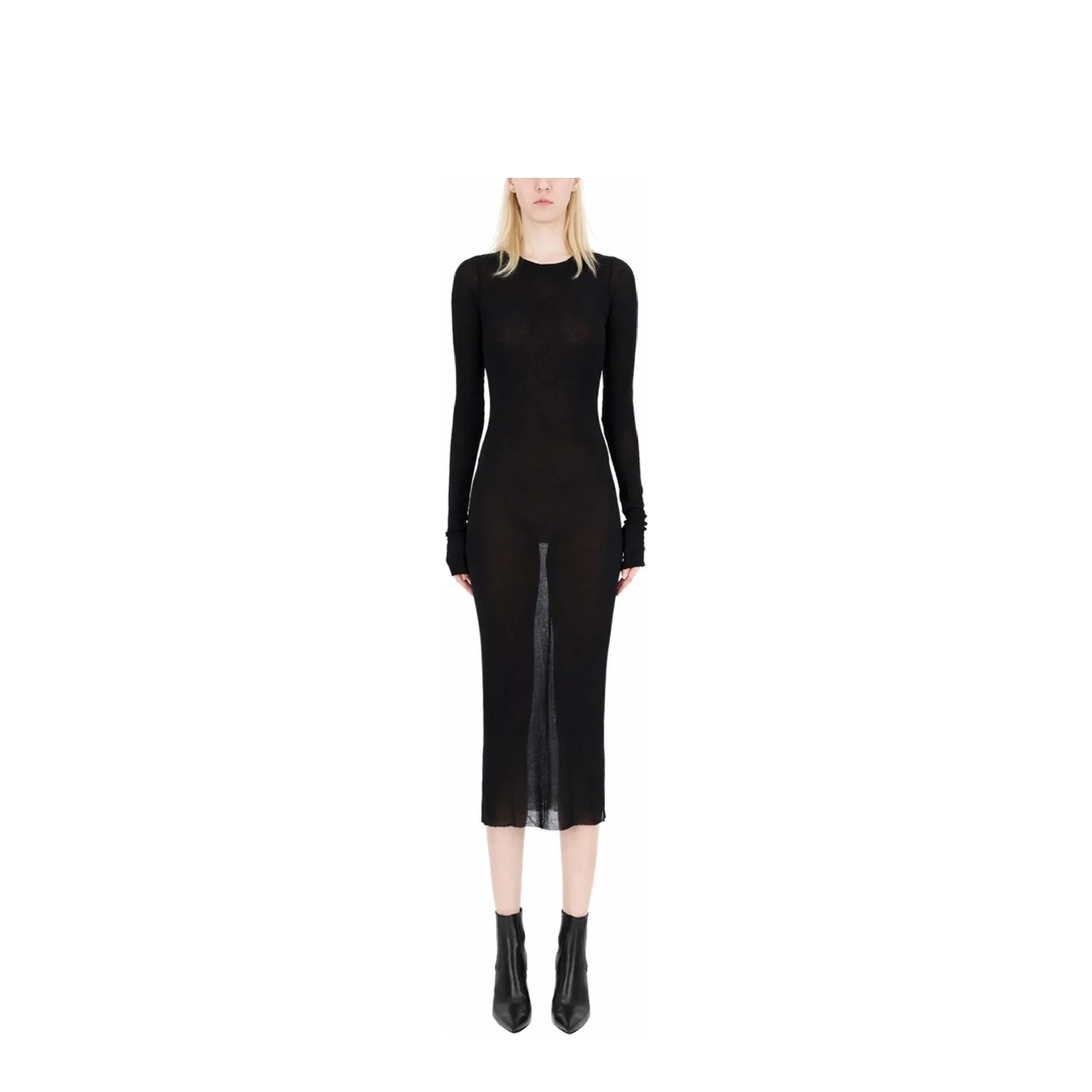 Long-Sleeved Midi Dress - Image 2