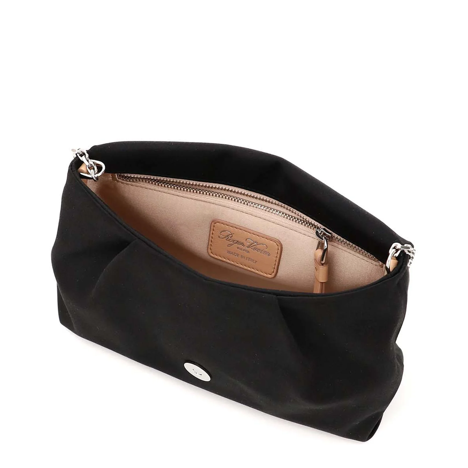 Bouquet Strass Buckle Drape Mini Bag Black - Image 2