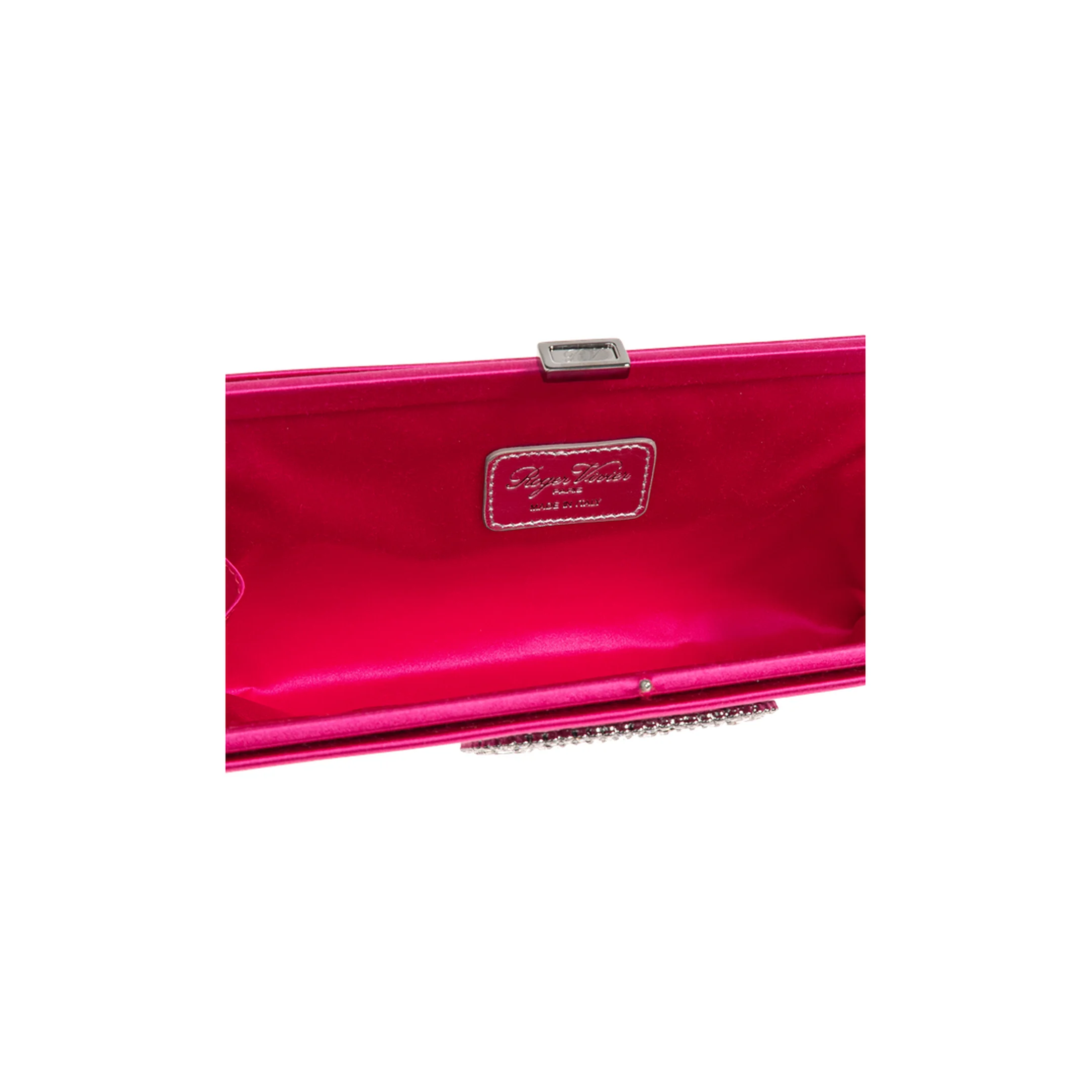 Pilgrim Buckle Satin Clutch Bag - Pink - Image 4