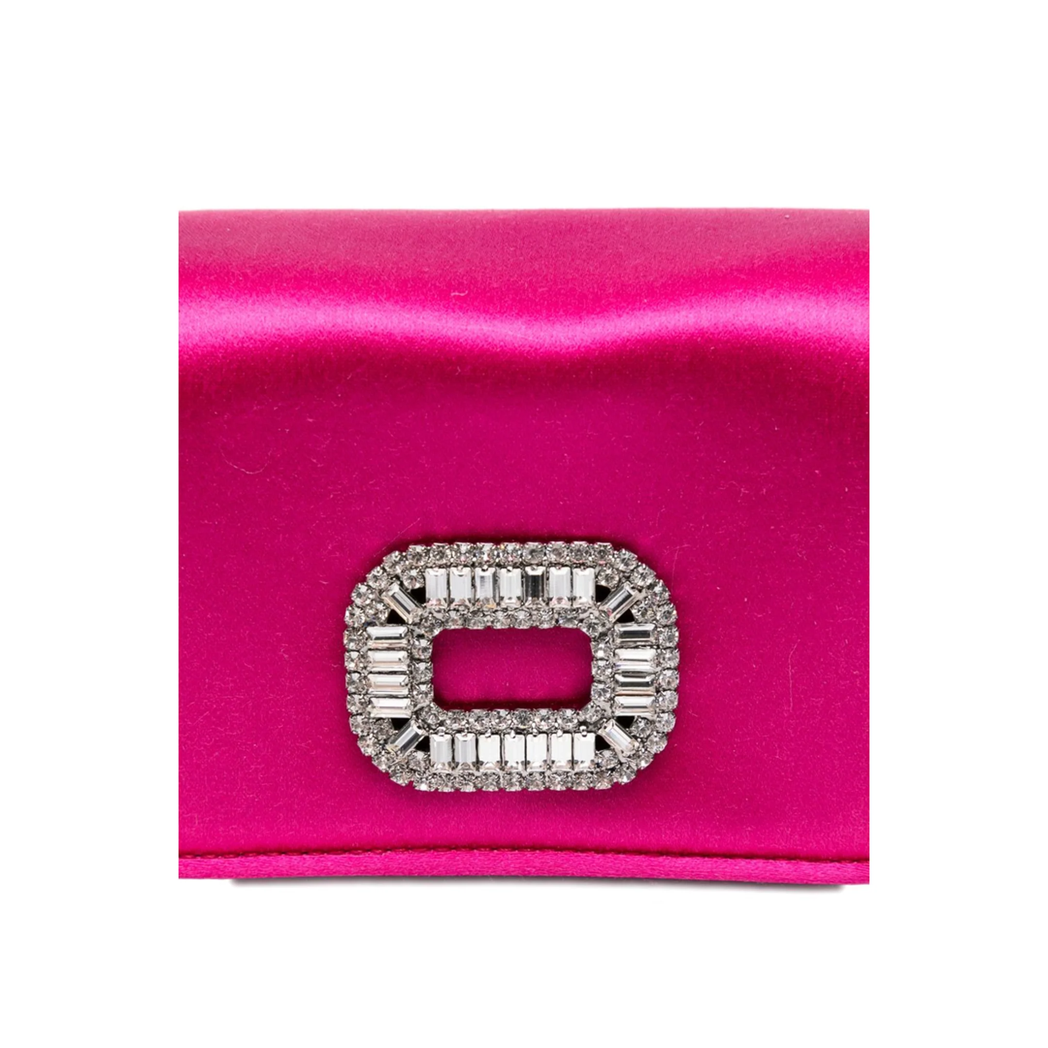 Crystal Mini Leather Shoulder Bag - Pink - Image 4
