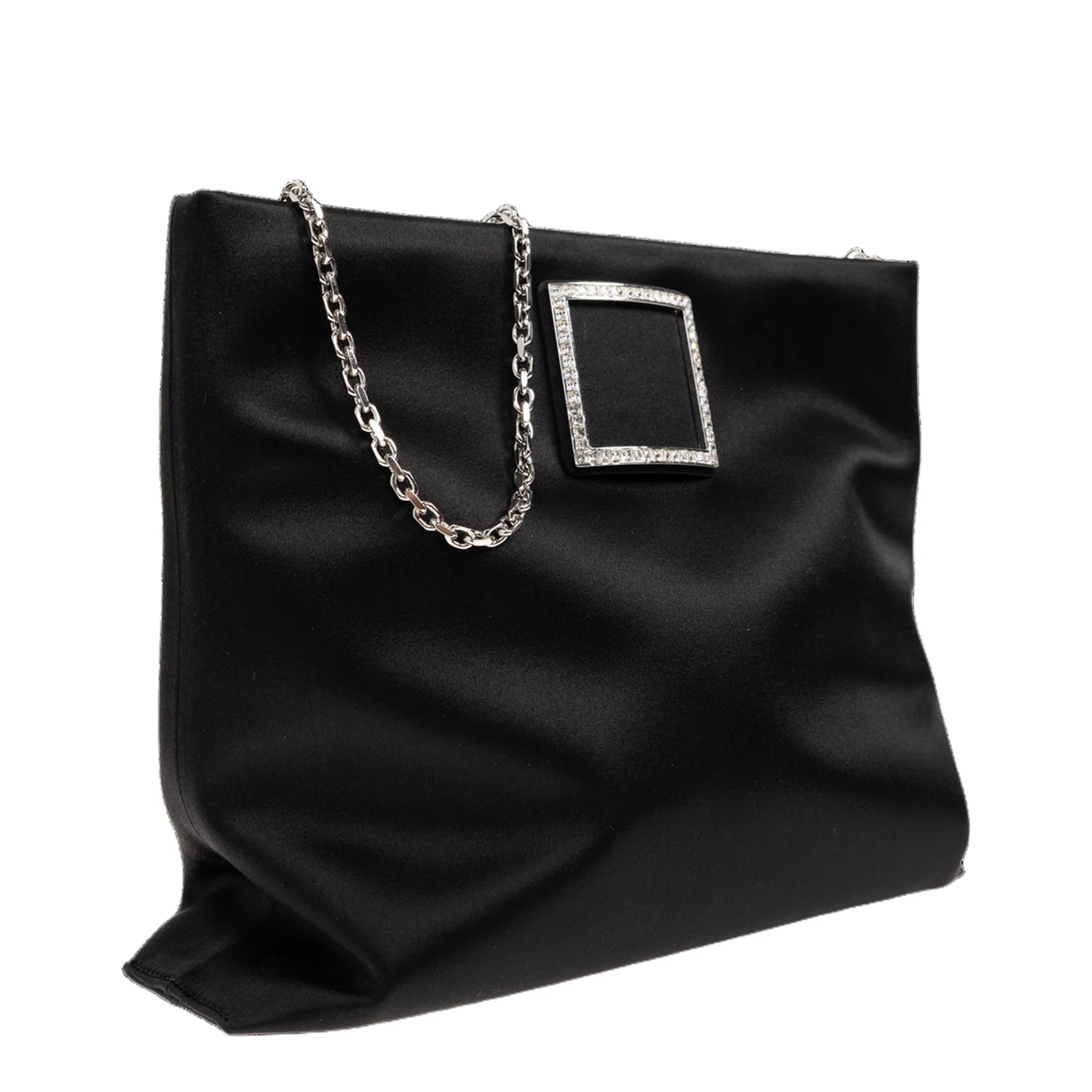 Trompette Chain Clutch Bag -  Black - Image 3