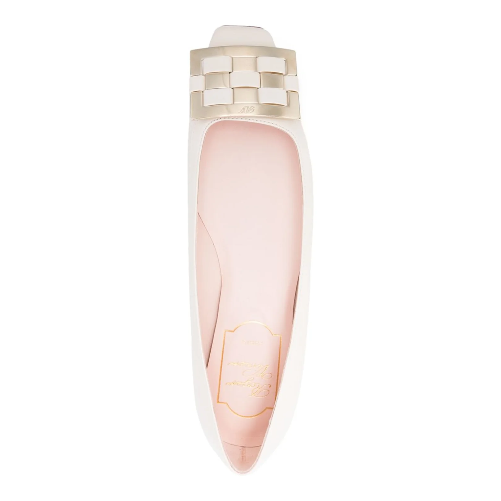 Trompette Ballerinas in Leather Off White - Image 2