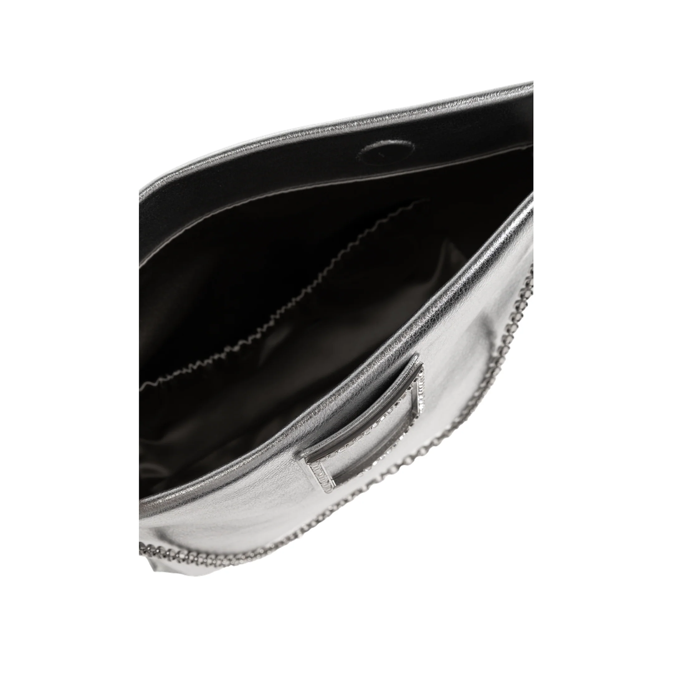 Trompette Chain Clutch Bag - Silver - Image 4