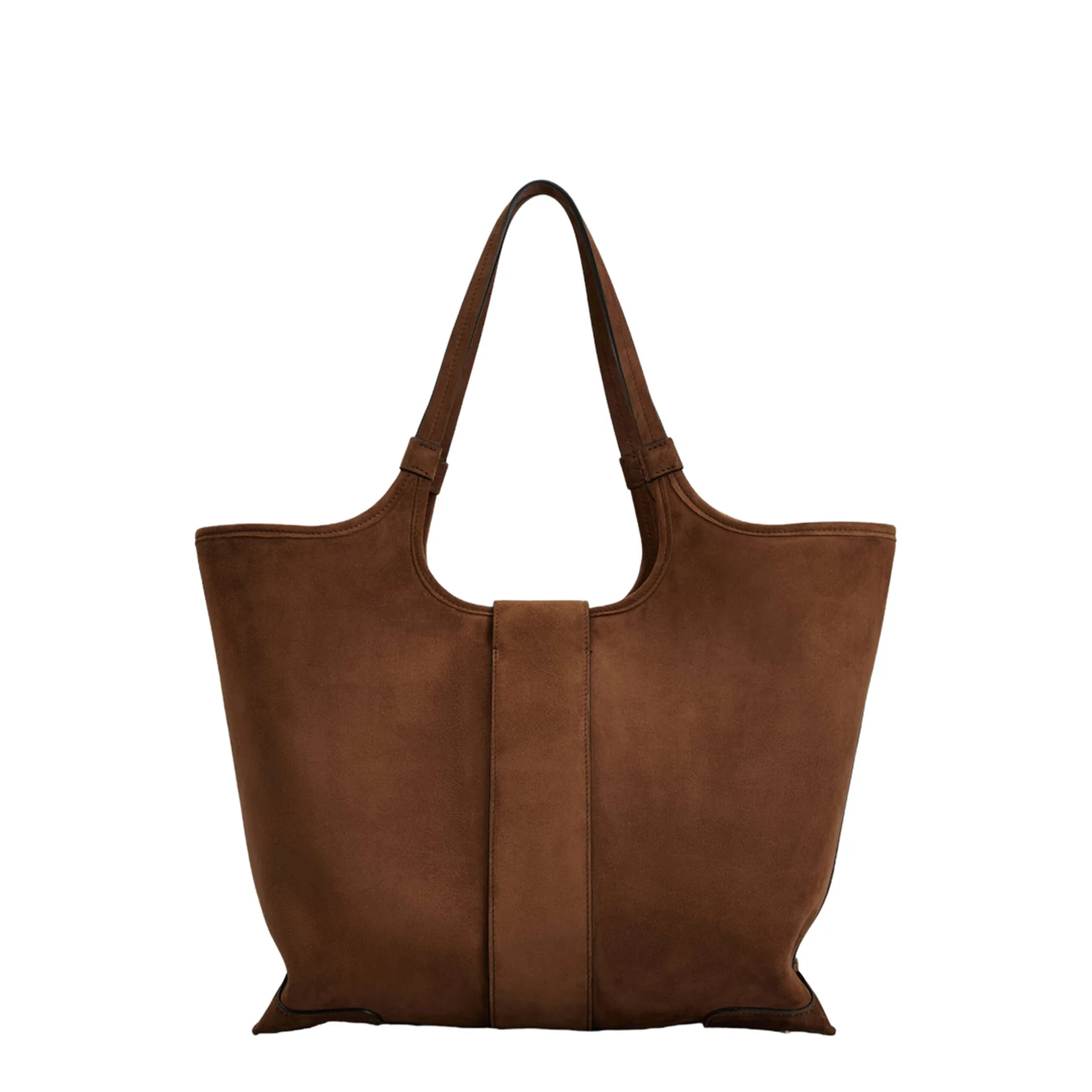 Viv' Choc Medium Shopping Bag in Suede - Image 4