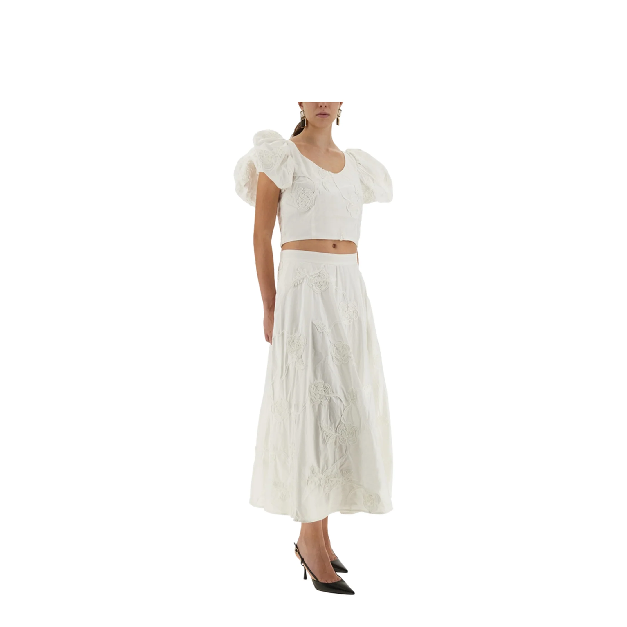 Cotton Top with Puff Sleeves - Image 2