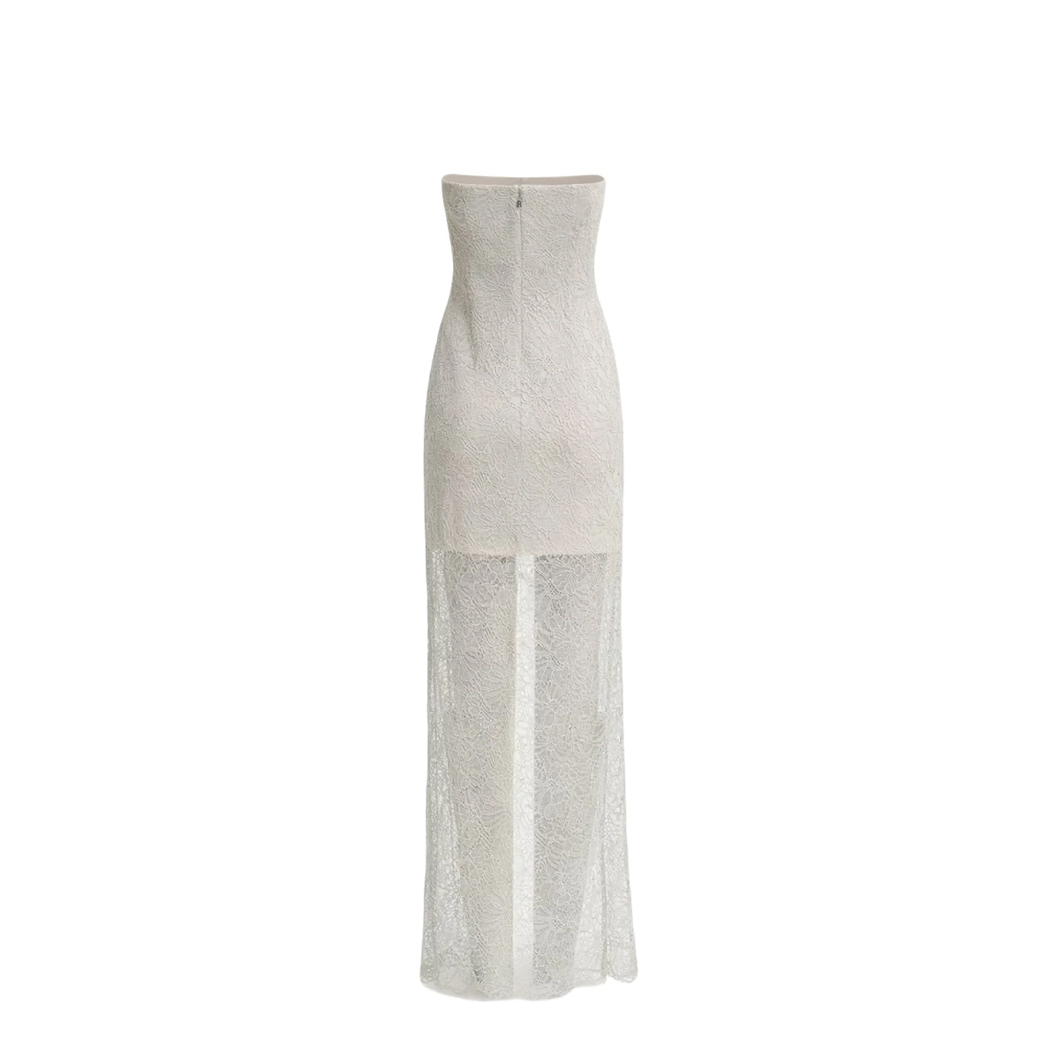 Lace Ruched Midi Dress - Image 2