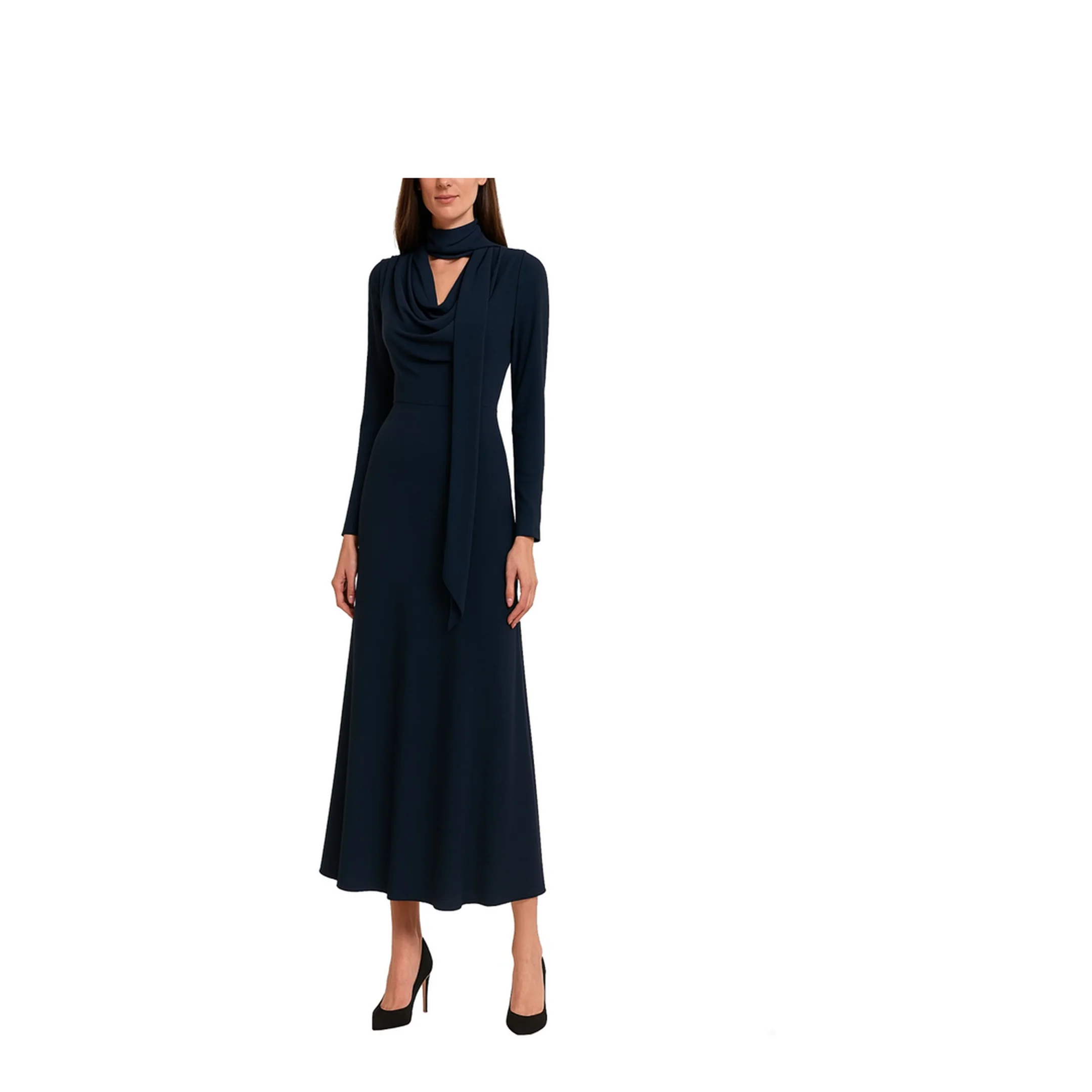 Long Draped Dress - Image 2