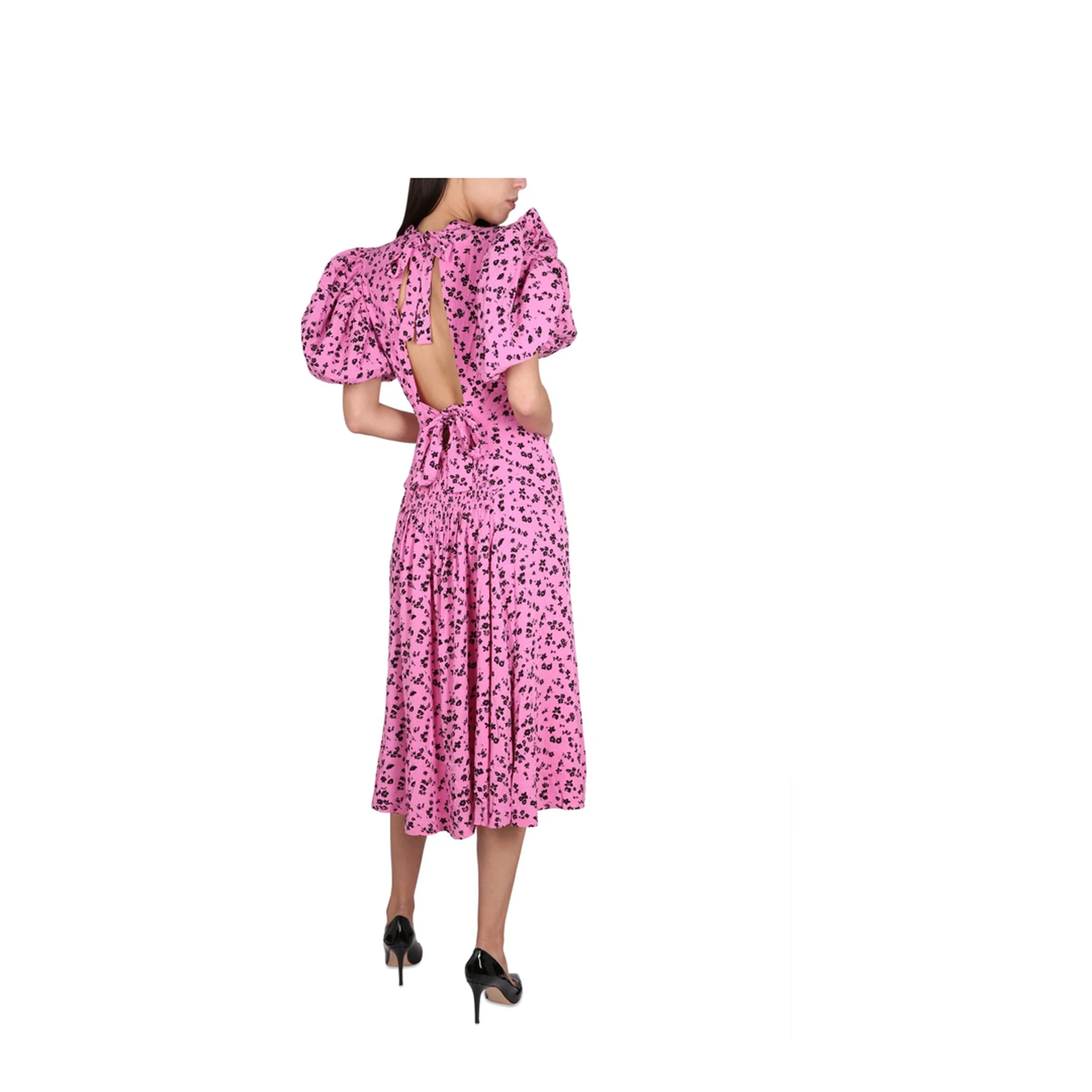 Puffy Fine Jacquard Dress - Image 2