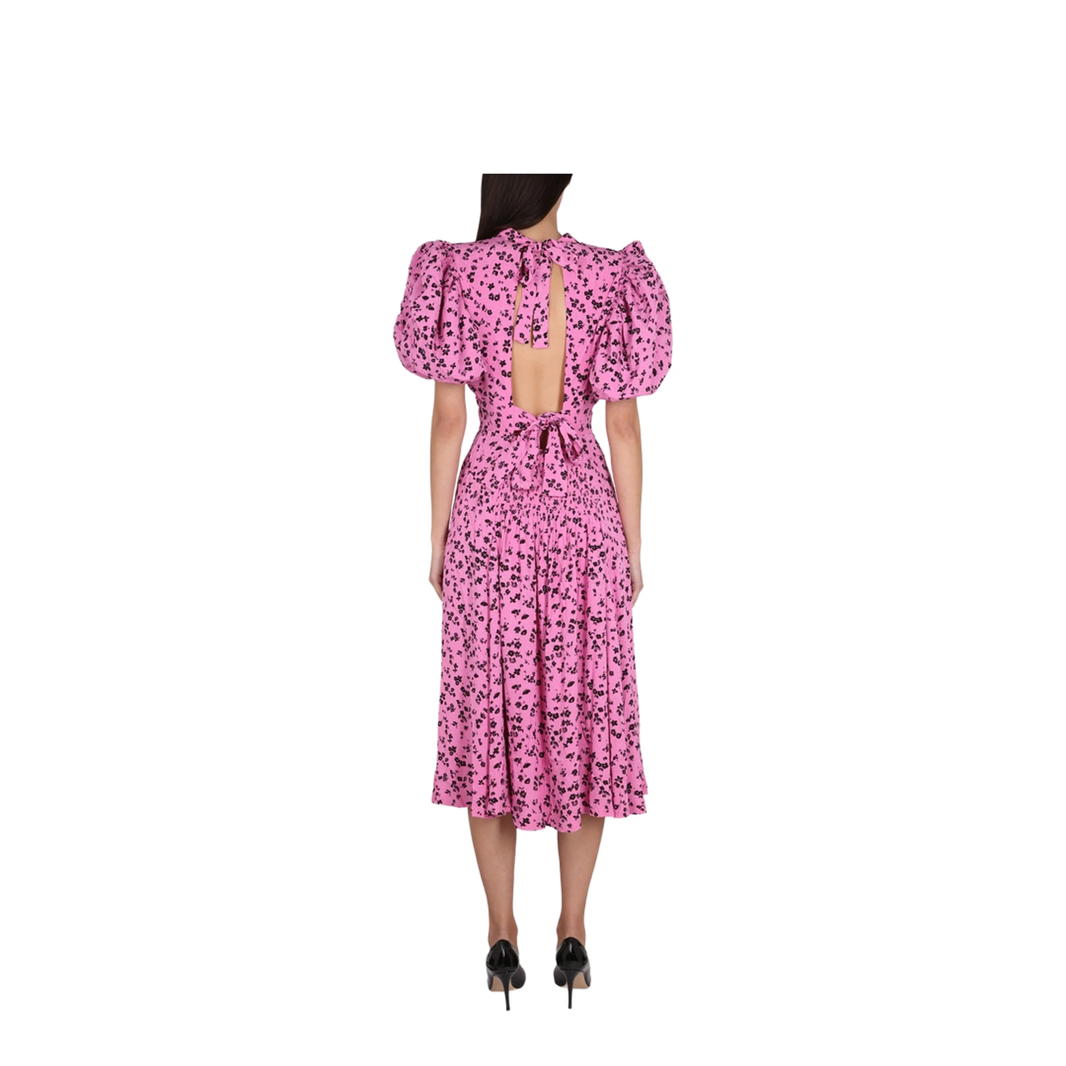 Puffy Fine Jacquard Dress - Image 3
