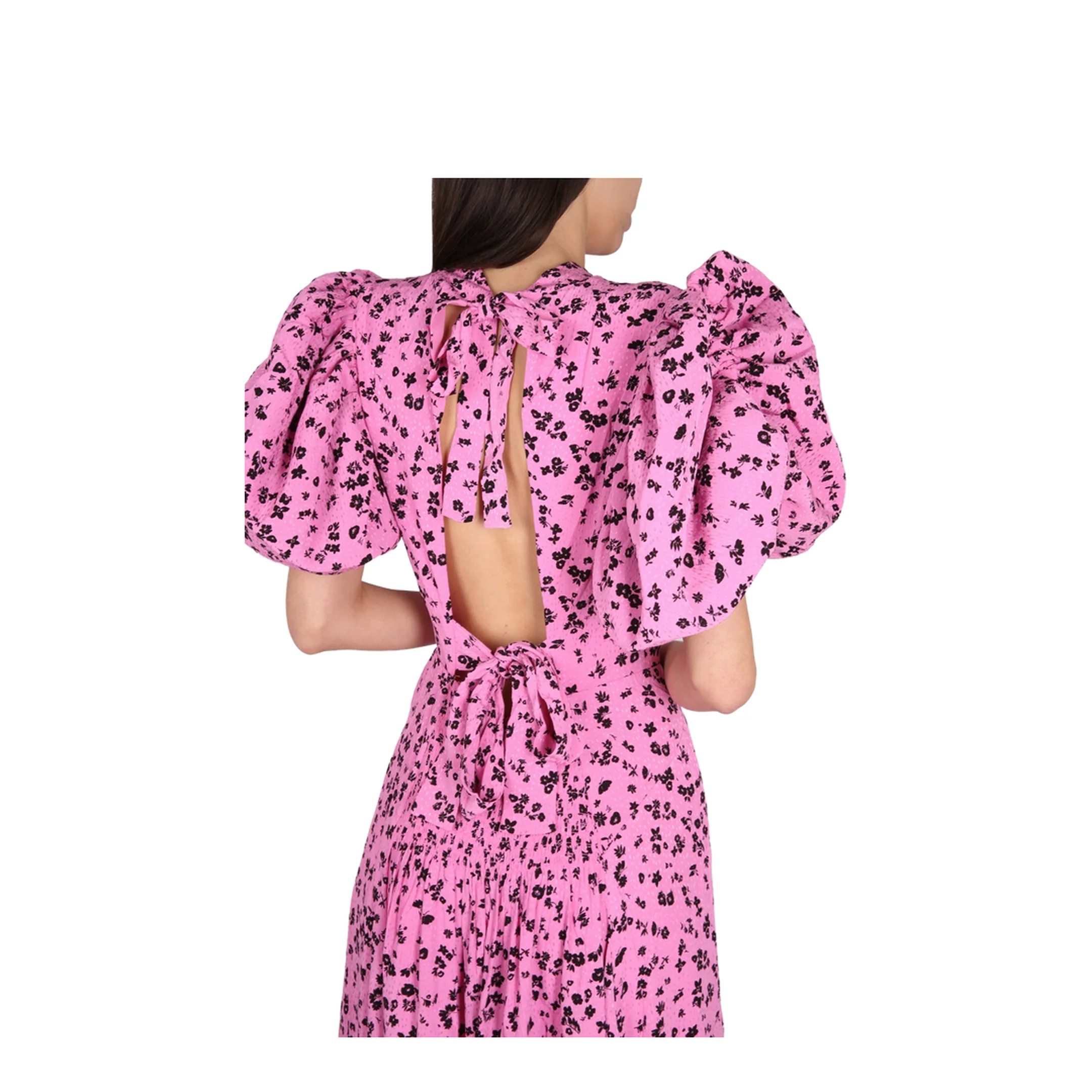 Puffy Fine Jacquard Dress - Image 4