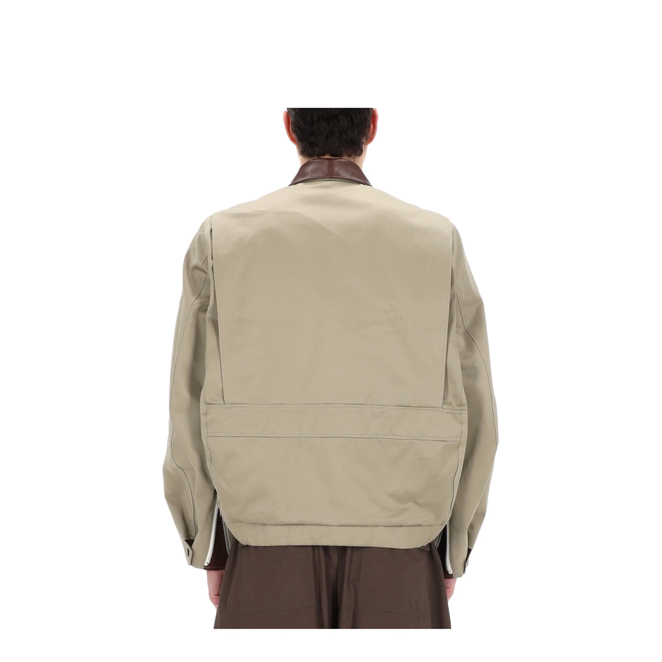 Jacket with Leather Collar - Image 4