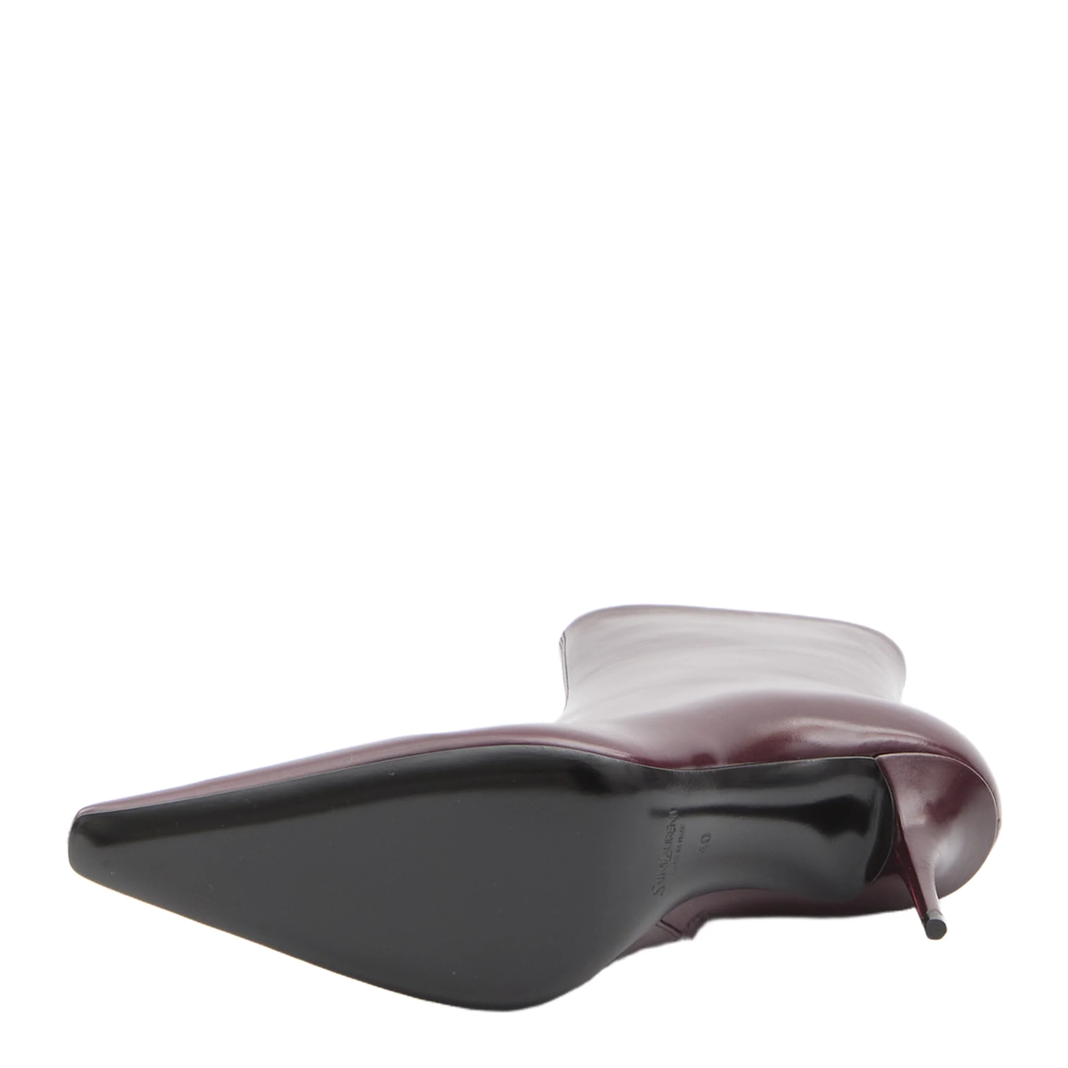 Ashley Booties in Smooth Leather in Bordeaux - Image 4