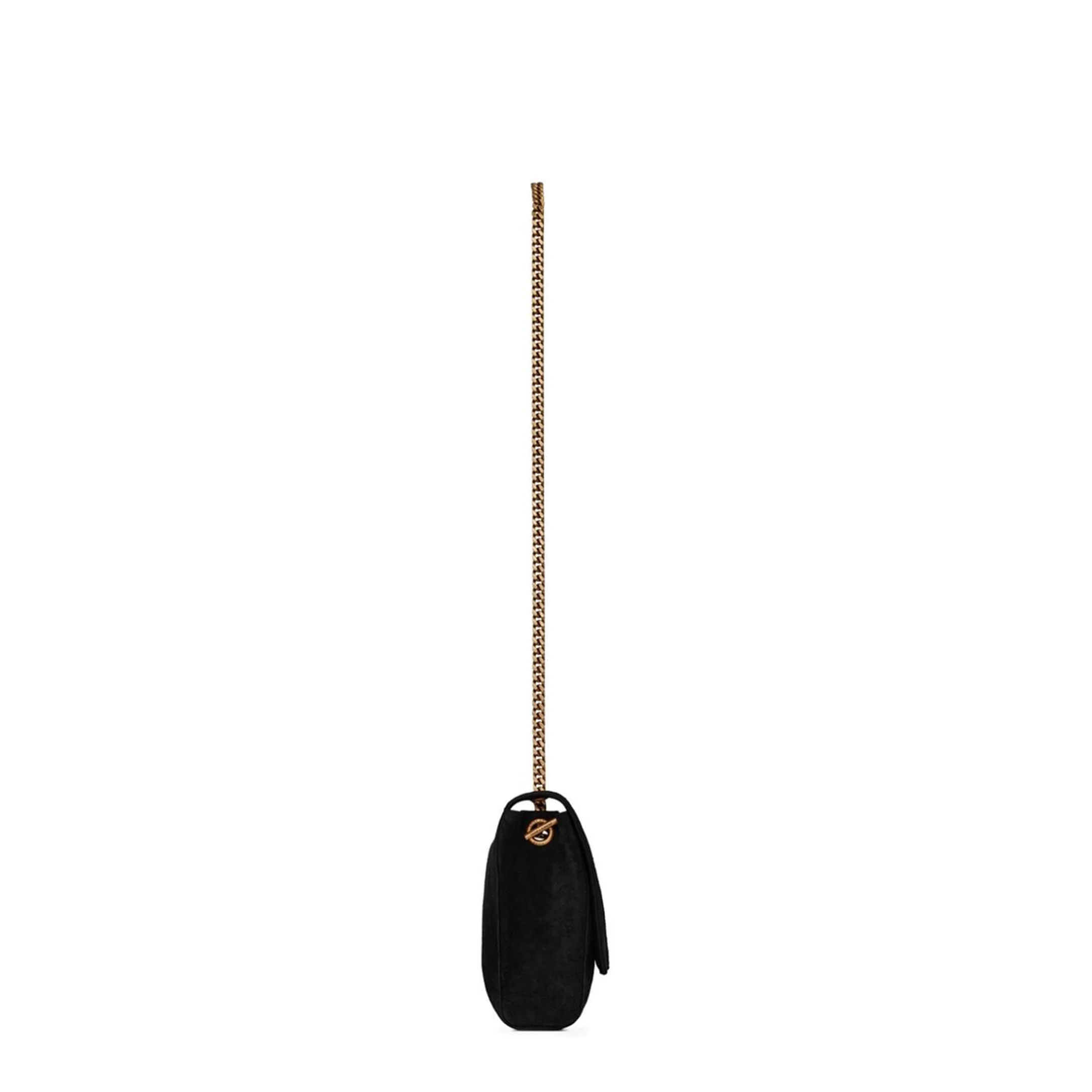 Kate Medium Suede Shoulder Bags - Black - Image 3
